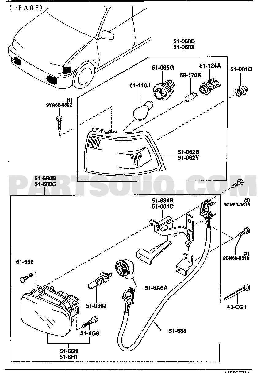 3. BODY (ELECTRICAL) | Mazda DEMIO ﾜｺﾞﾝ 5-ﾄﾞｱ- Parts Catalogs