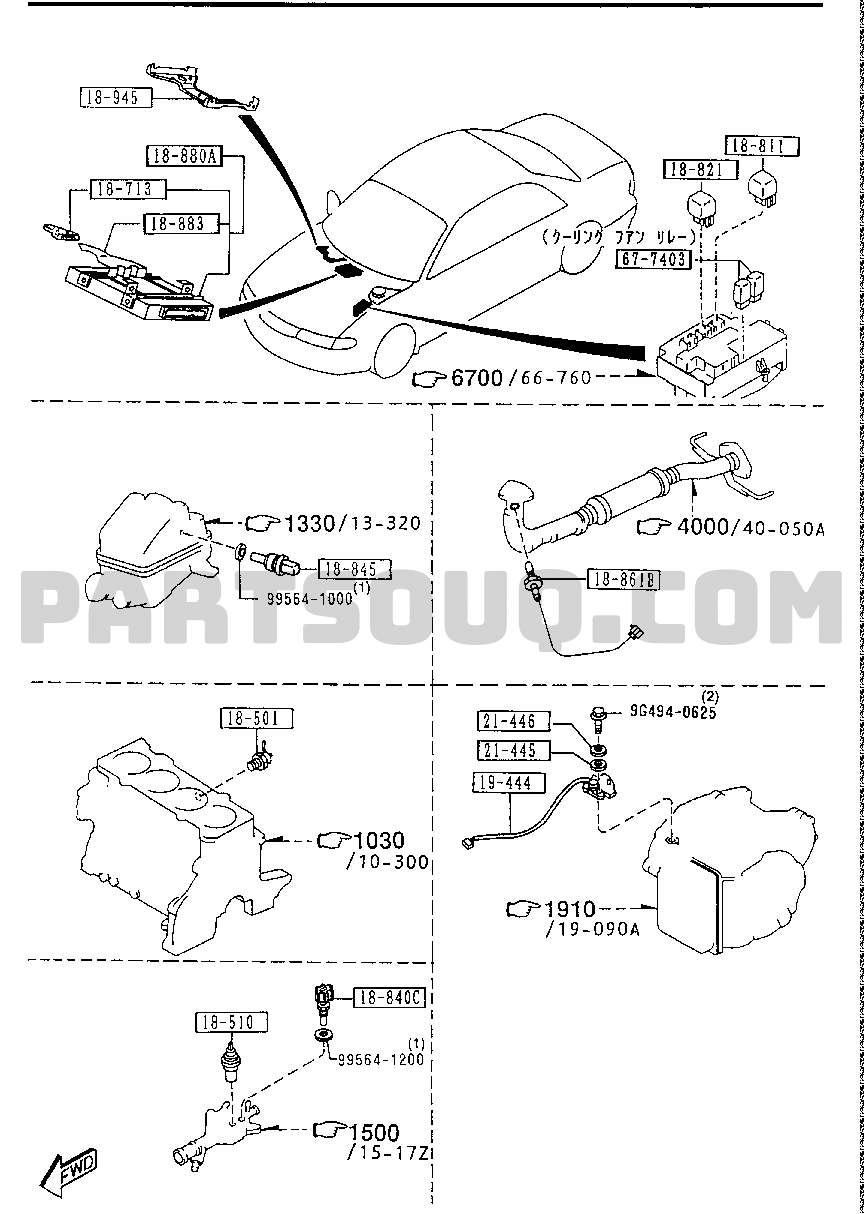 BODY (ELECTRICAL) | Mazda Cronos Japan 05.1994 Parts Catalogs 