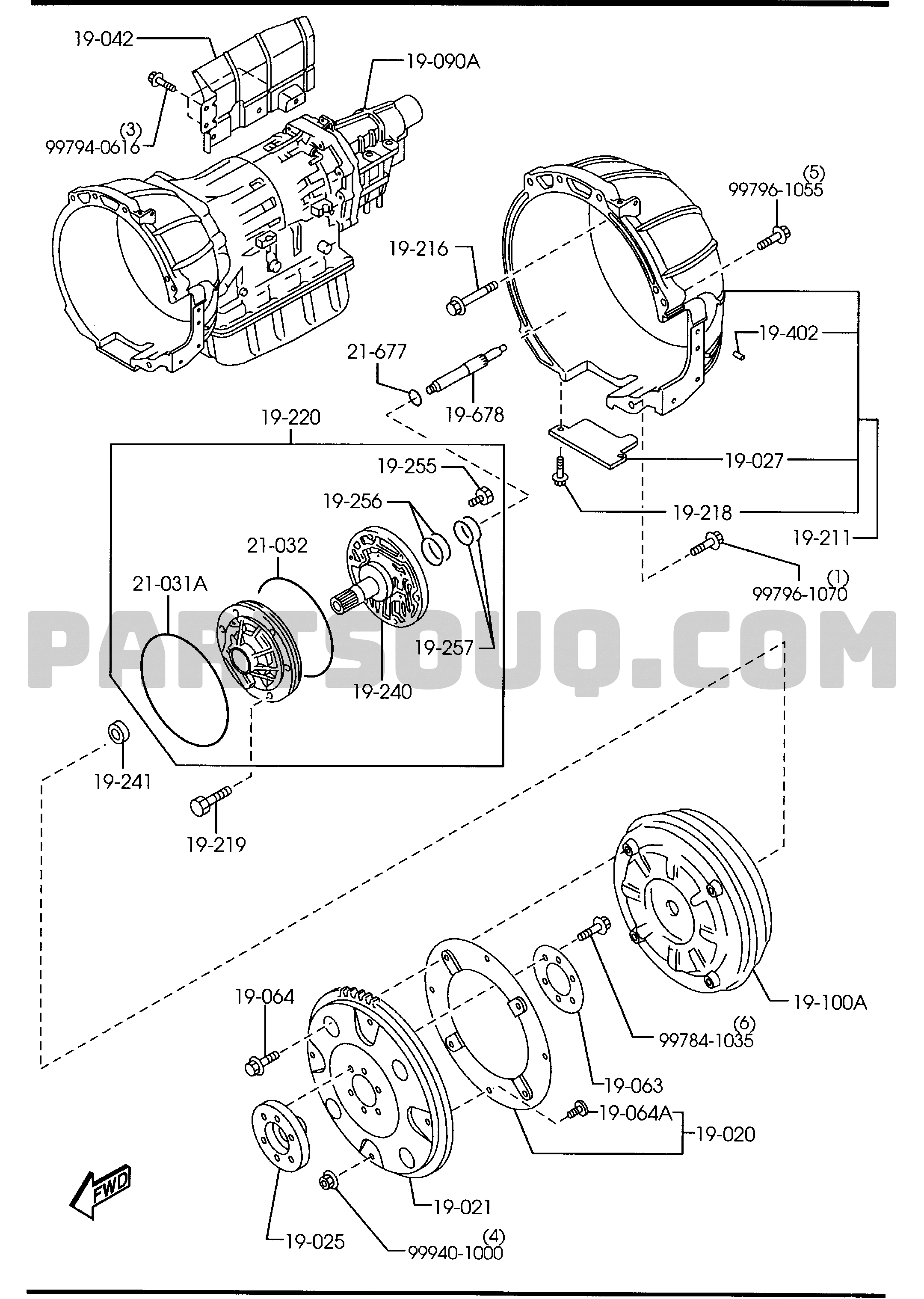 S1. ROTARY-ENGINE & TRANSMISSION | Mazda RX-8 2004 AUFA07 Parts 