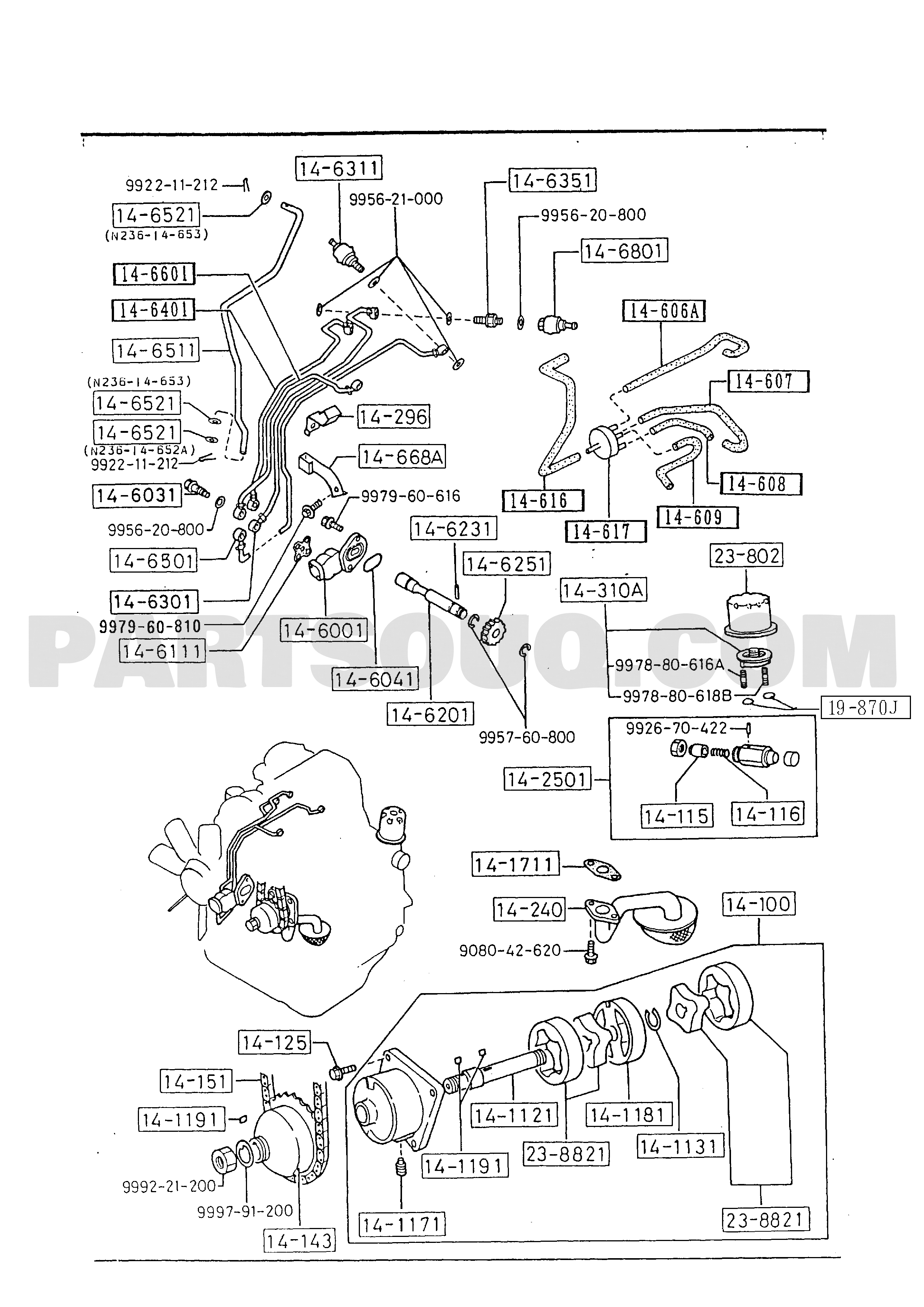 GASOLINE-ENGINE & TRANSMISSION | Mazda RX-7 1986 US Parts Catalogs