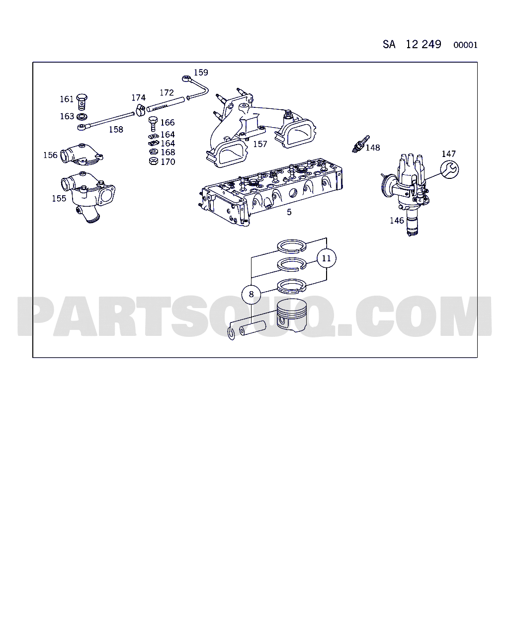 ENGINE | Mercedes-Benz M 115 Standard, Japan 115.920 Parts 