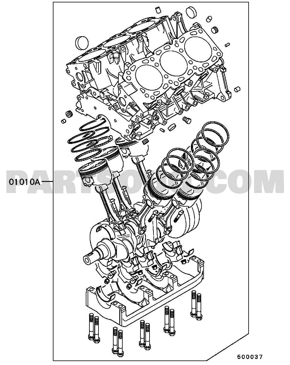 Engine | Mitsubishi MONTERO V77W V75,77W Parts Catalogs | PartSouq