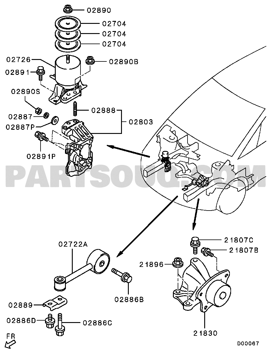Engine | Mitsubishi COLT/COLT PLUS Japan Z25A Parts Catalogs 