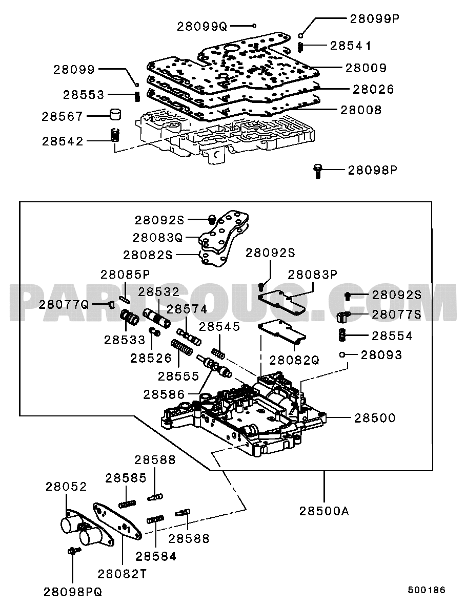 Verteilergetriebe Mitsubishi Pajero II (V 20) MR165982 29282876
