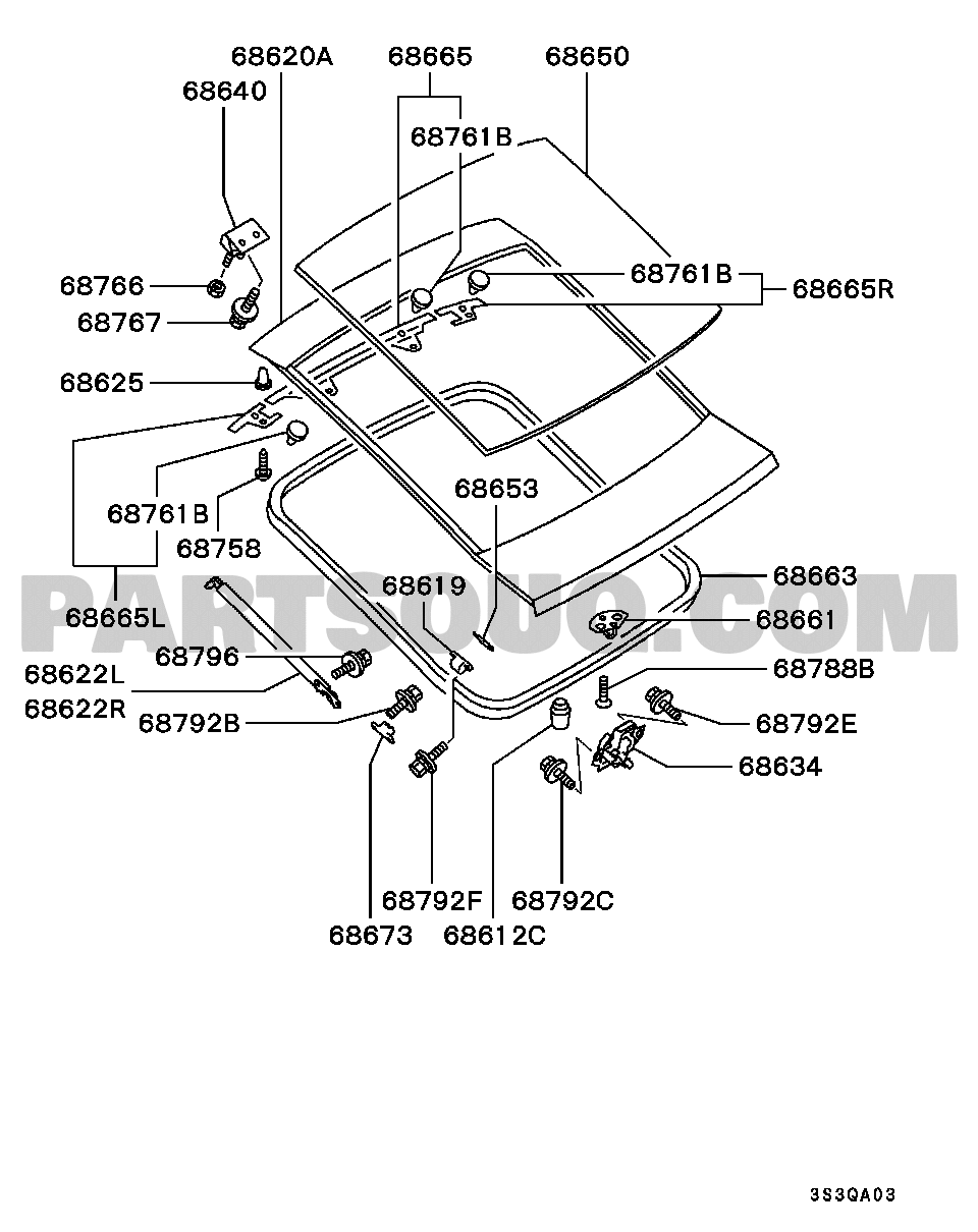 Body | Mitsubishi ECLIPSE Europe D22A Parts Catalogs | PartSouq