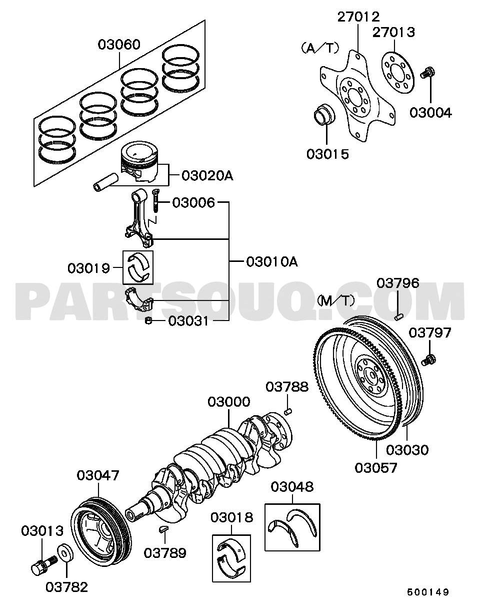 Engine | Mitsubishi LIBERO/LIBERO CARGO Japan CD5W Parts Catalogs