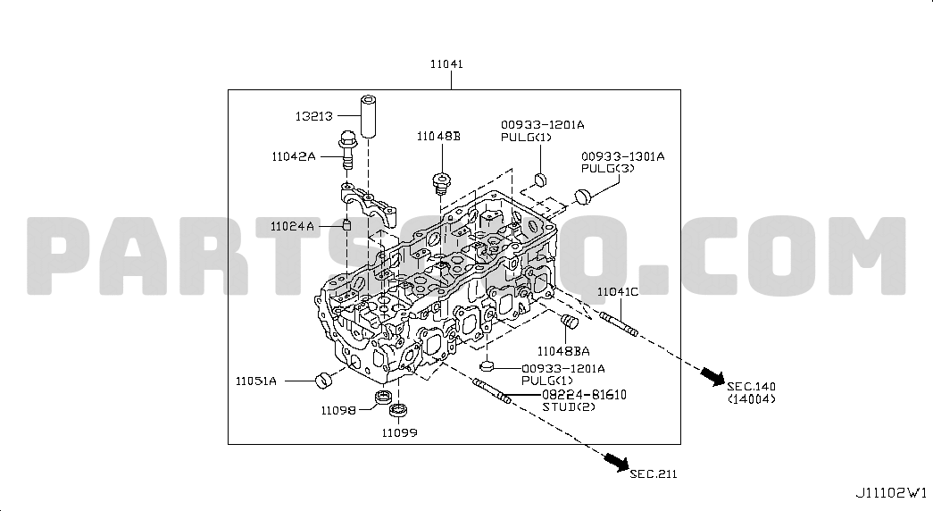 ENGINE MECHANICAL | Nissan CIVILIAN 04.2015 W41 Parts Catalogs ...