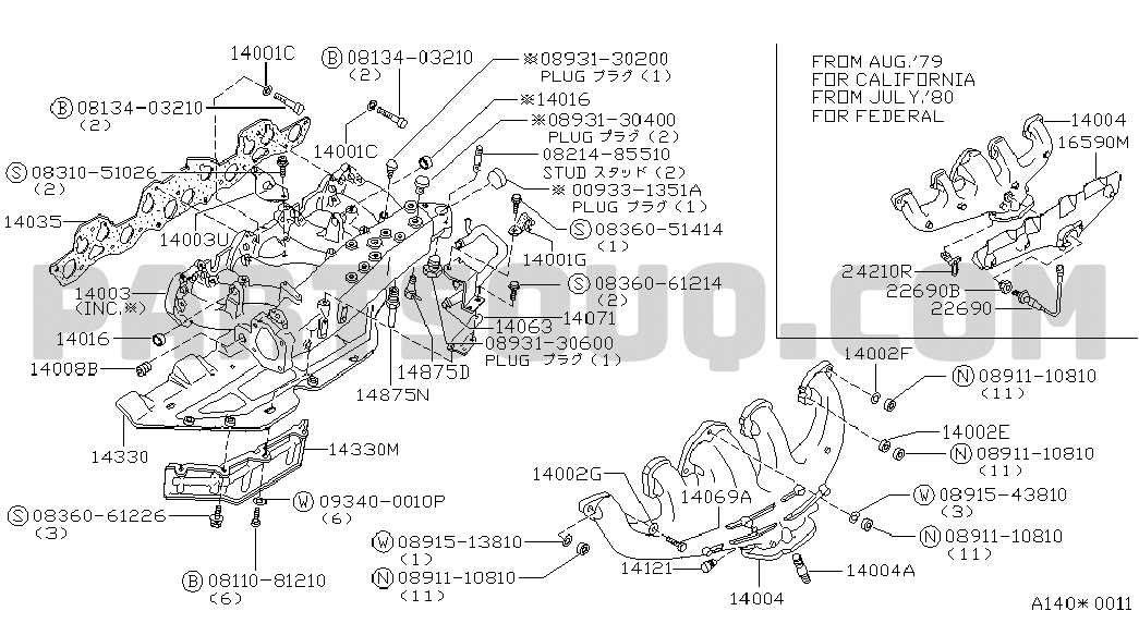 ENGINE MECHANICAL | Nissan 280ZX 07.1978 07.1983 Parts ENGINE MECHANICAL | Nissan 280ZX 07.1978 07.1983 Parts