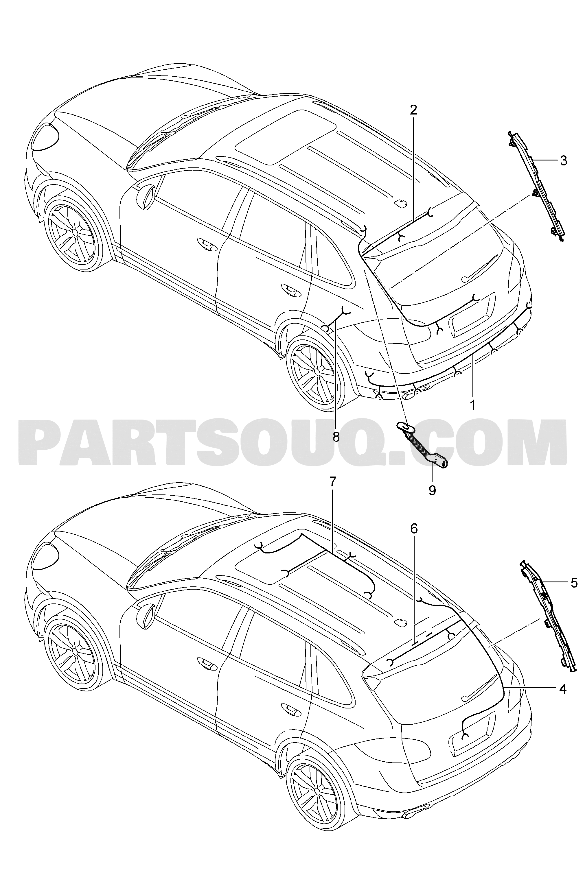 Boussole Pour Porsche Cayenne 2011 - Référence 7P5919107F / 95864140100 - Occasion