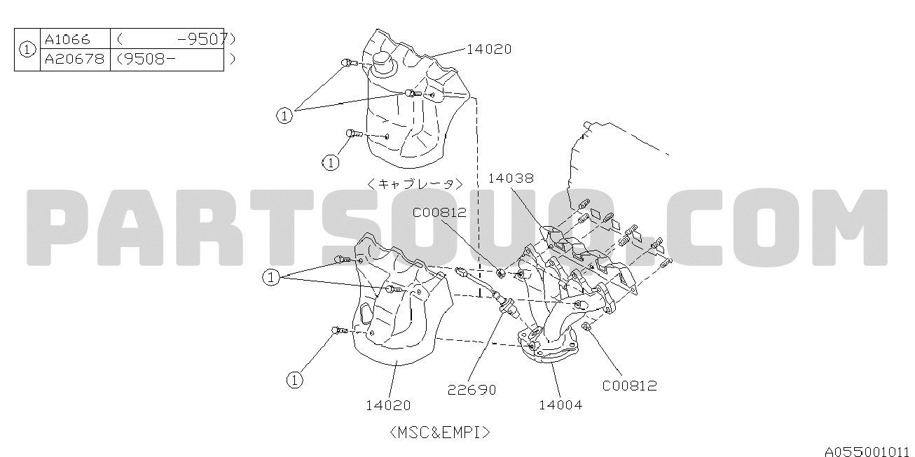 ENGINE AUXILIARIES | Subaru VIVIO Japan 09.01.1998 Parts
