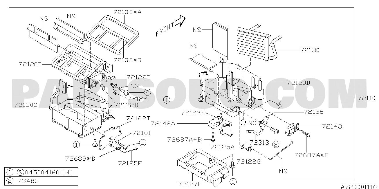 HEATER & AIR CONDITIONER | Subaru FORESTER Japan 30.09.1999 Parts 