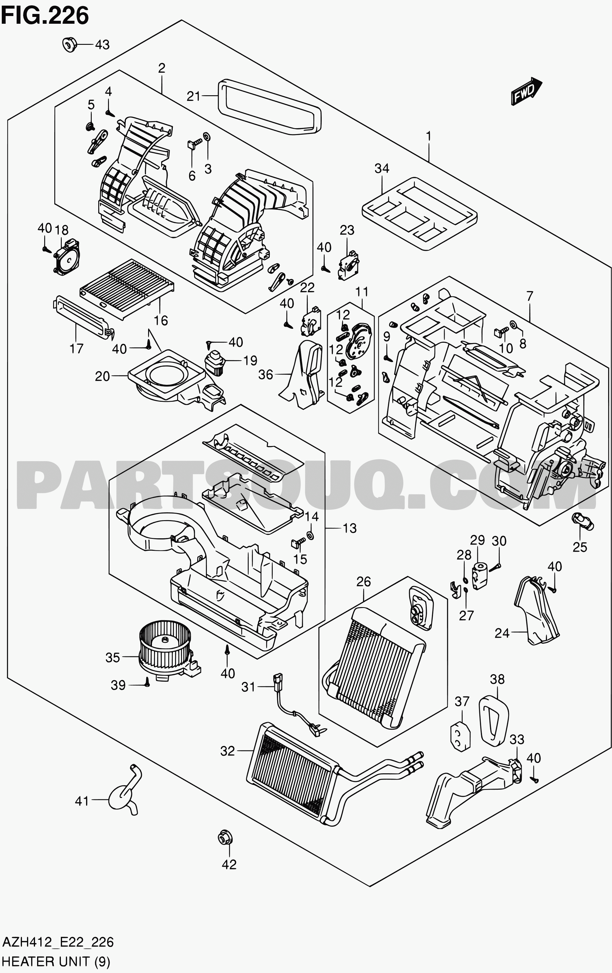 15. Air Conditioning | Suzuki Swift AZH412 AZH412 (E22) Parts 