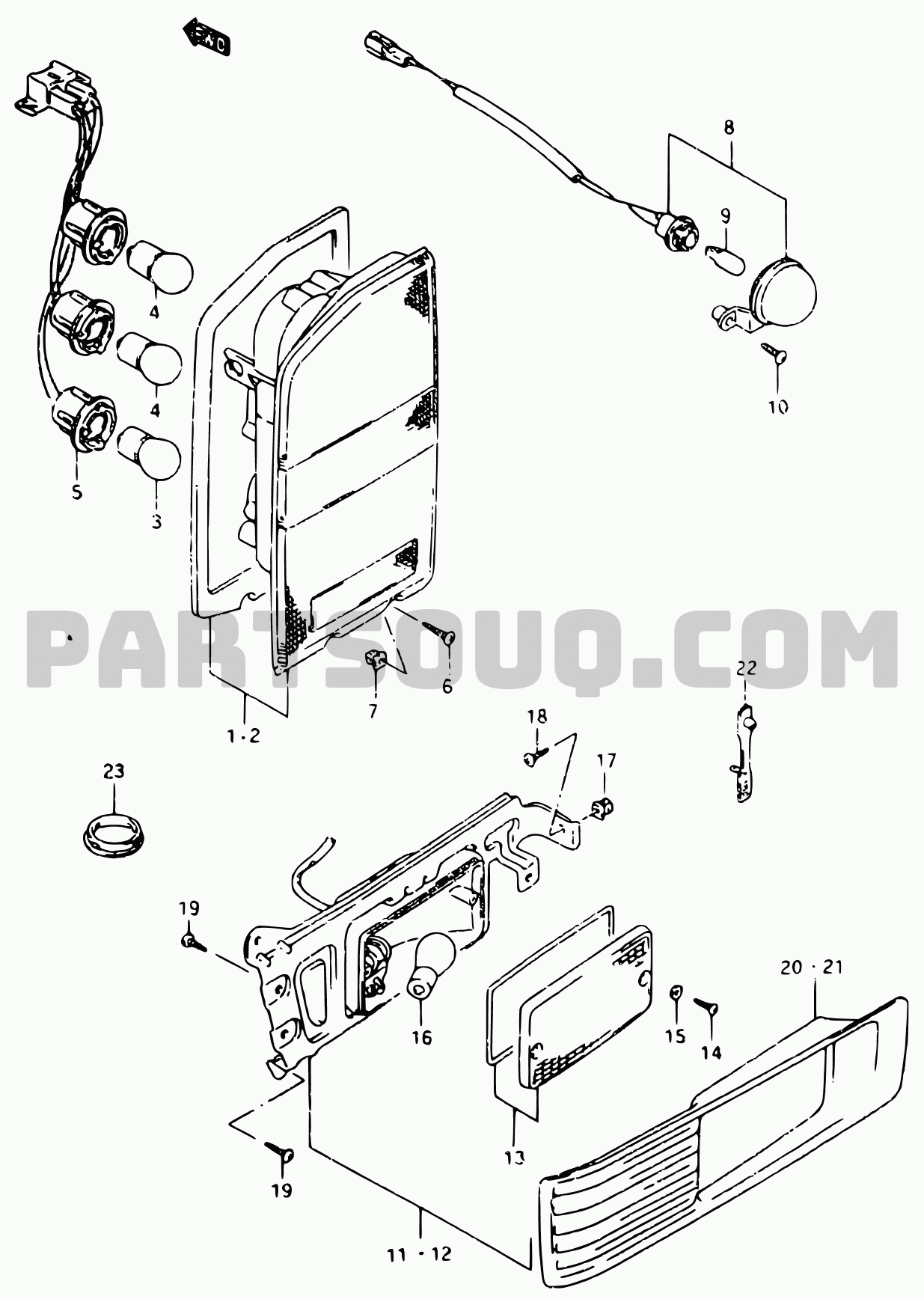 9. Electrical, Suzuki Vitara/Sidekick SE416 SE416 (MY:96, 5DR Santana)  Parts Catalogs