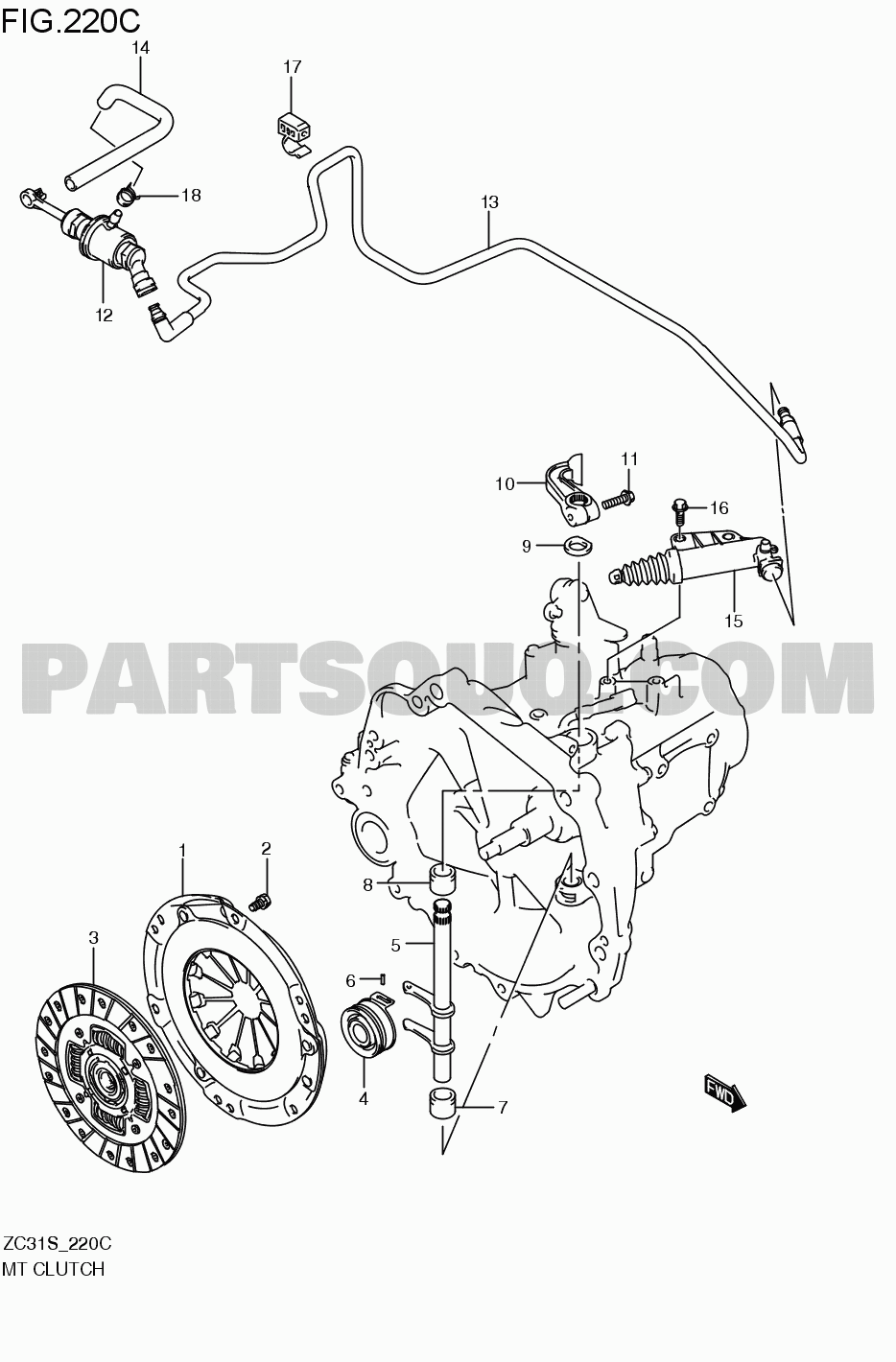 Clutch / Transmission | Suzuki Kei/Swift 2WD 6AB Parts Catalogs