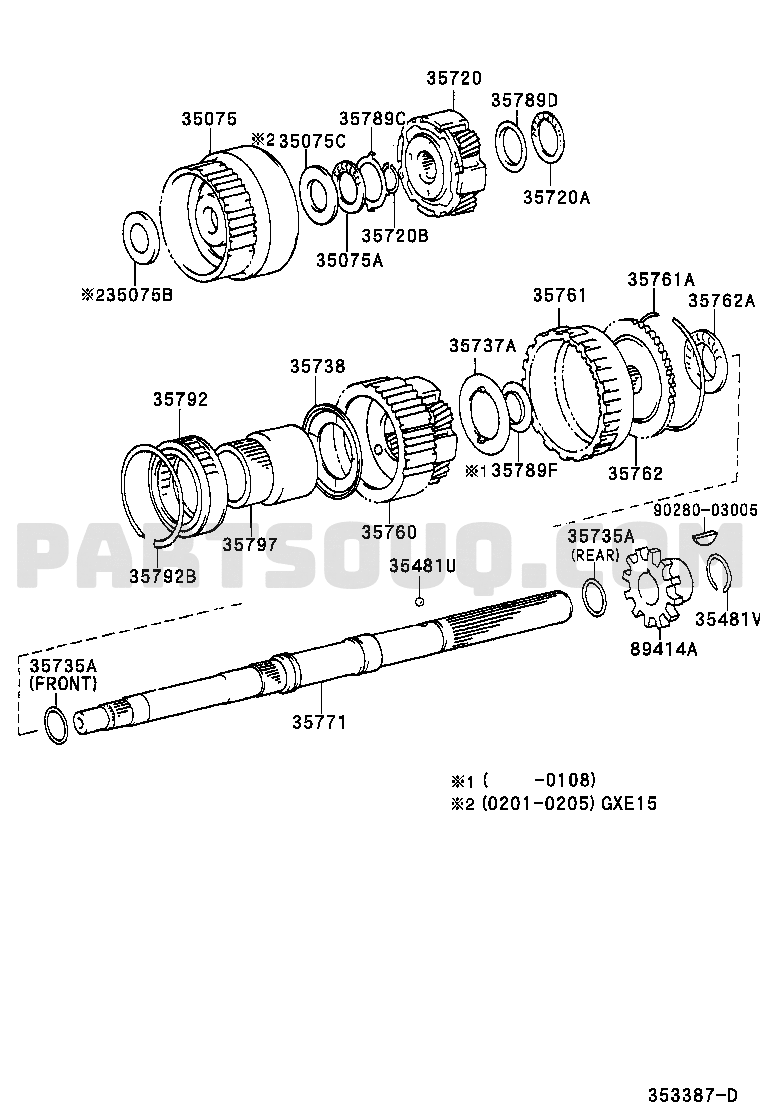 Power Train/Chassis | Toyota ALTEZZA/ALTEZZA GITA JCE15W-AWPVF