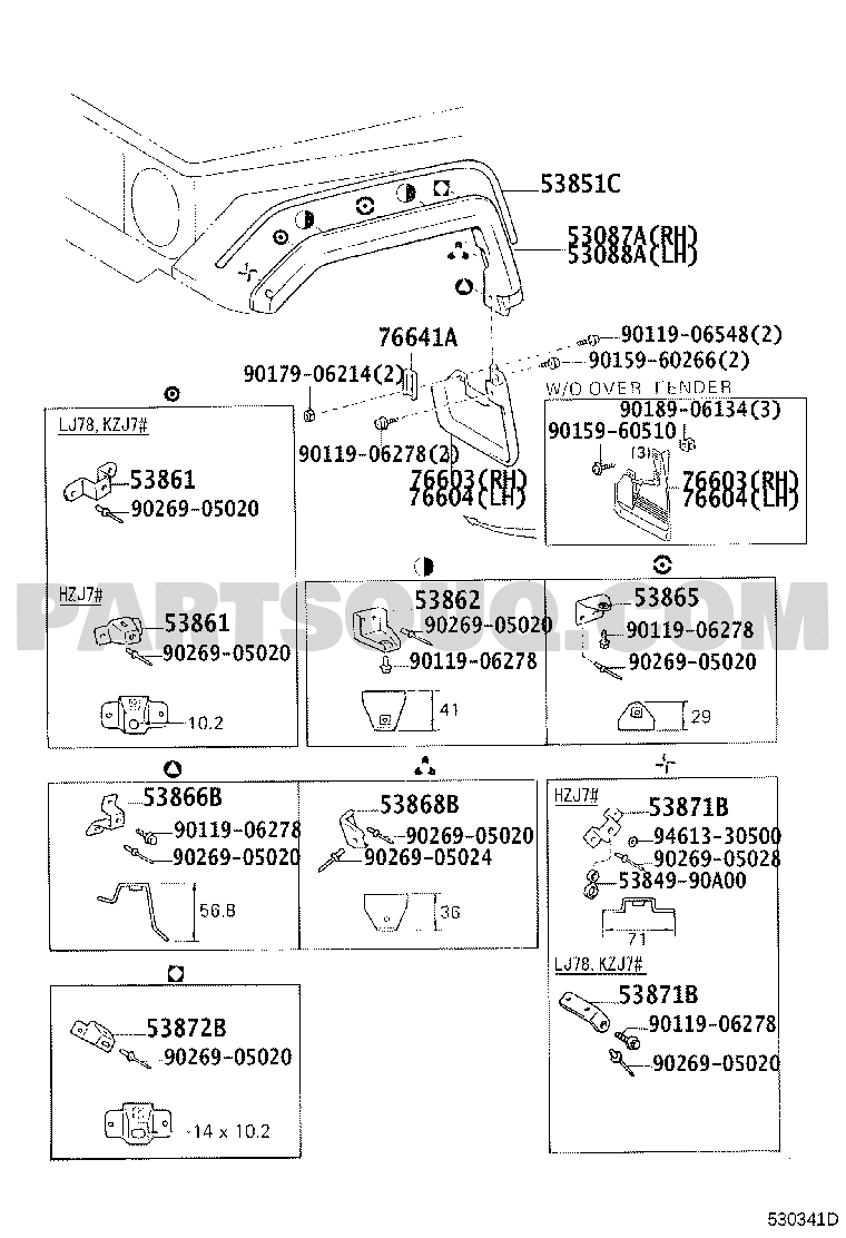 ファッション人気ブランドランキング Body/Interior FJ75 LJ78G-PET S/T,H/T CRUISER LAND Toyota | ジャケット・アウター