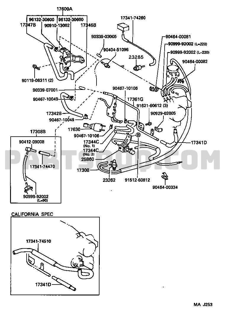 JPN donatori CILINDRO FRIZIONE 90s2005-jpn per Toyota Camry sxv10 _ vcv10 _ 