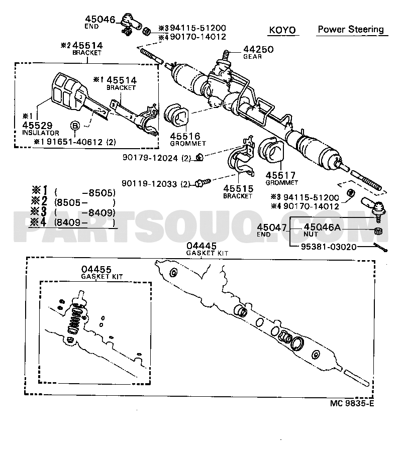 Power Train/Chassis | Toyota COROLLA AE81-ELHGS AE8#,CE80,EE80