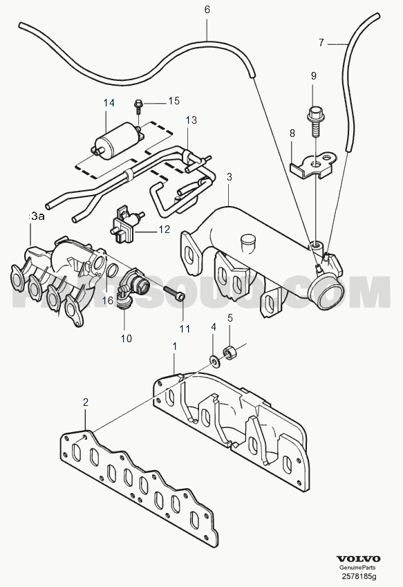 2 Engine with mountings and equipment | Volvo S40 (-04 