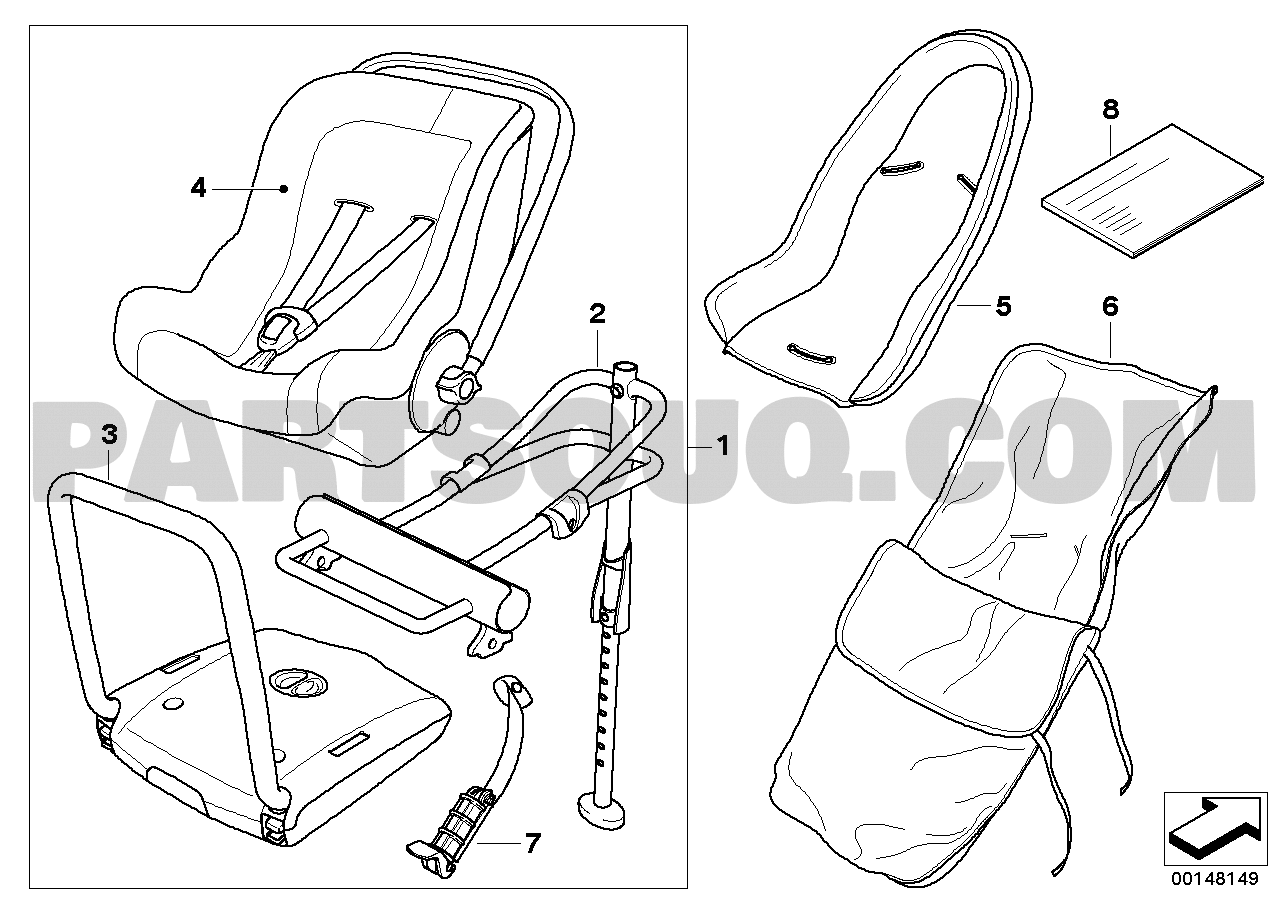 BMW Baby Seat 0 Isofix B 320d 3F38 F30 Parts Catalogs PartSouq