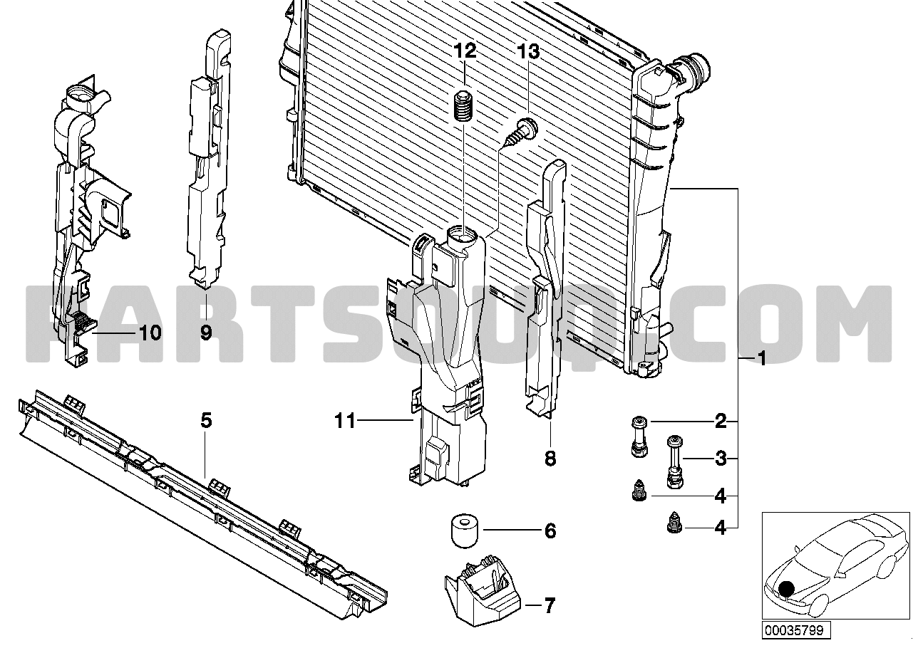 Radiator | BMW 320d AL71 E46 | Parts Catalogs | PartSouq