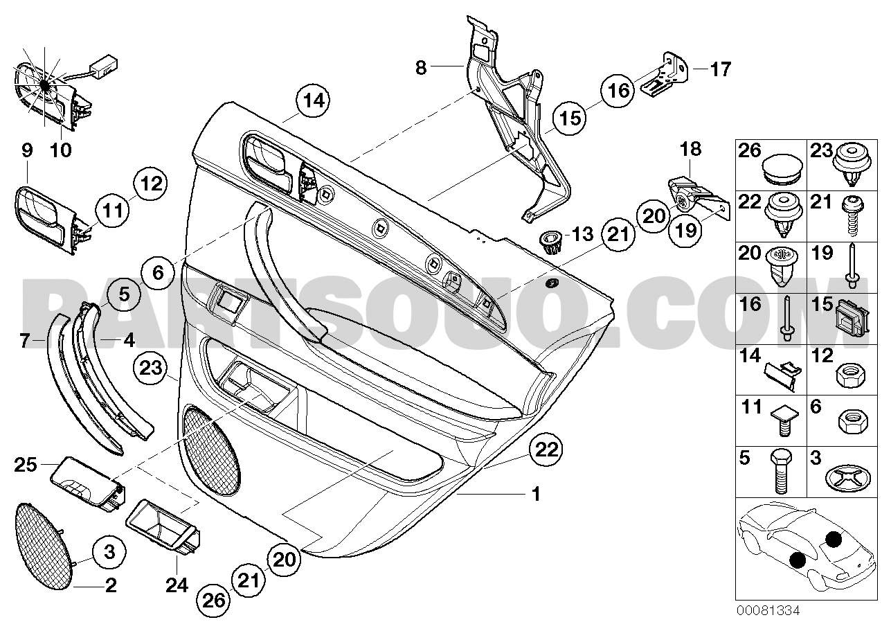 Bmw x5 2025 door panel parts