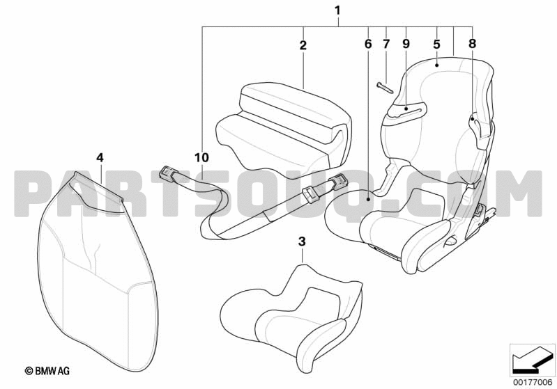 BMW Junior Seat I II Isofix BMW X3 3.0i PA91 E83 Parts