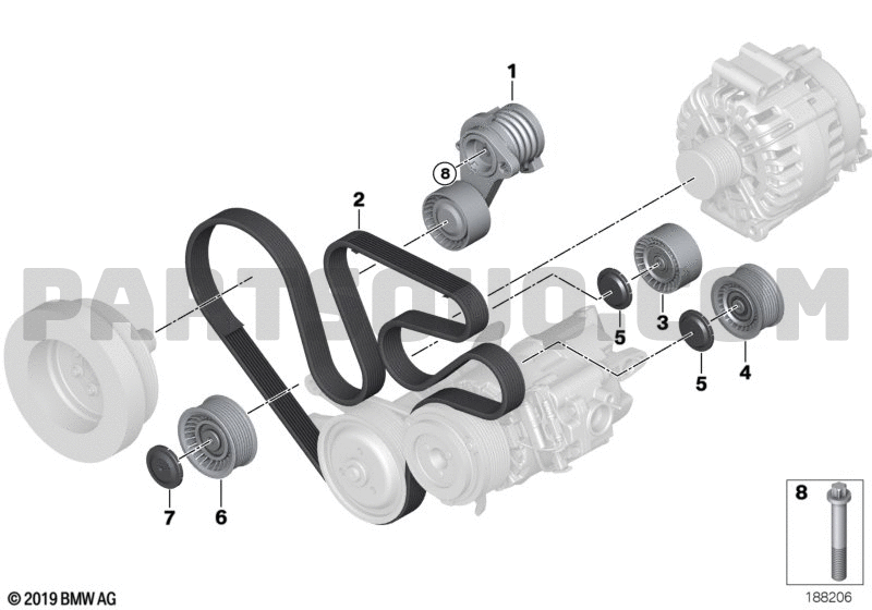 N54 belt diagram clearance