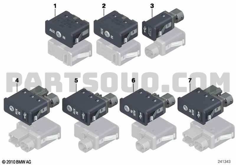 84109237654 - Genuine BMW USB And Auxiliary Input Socket