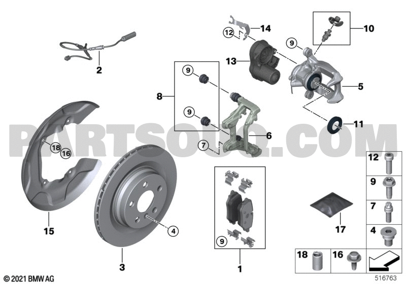 Brake service | BMW X1 30eX 64EF U11 | Parts Catalogs | PartSouq