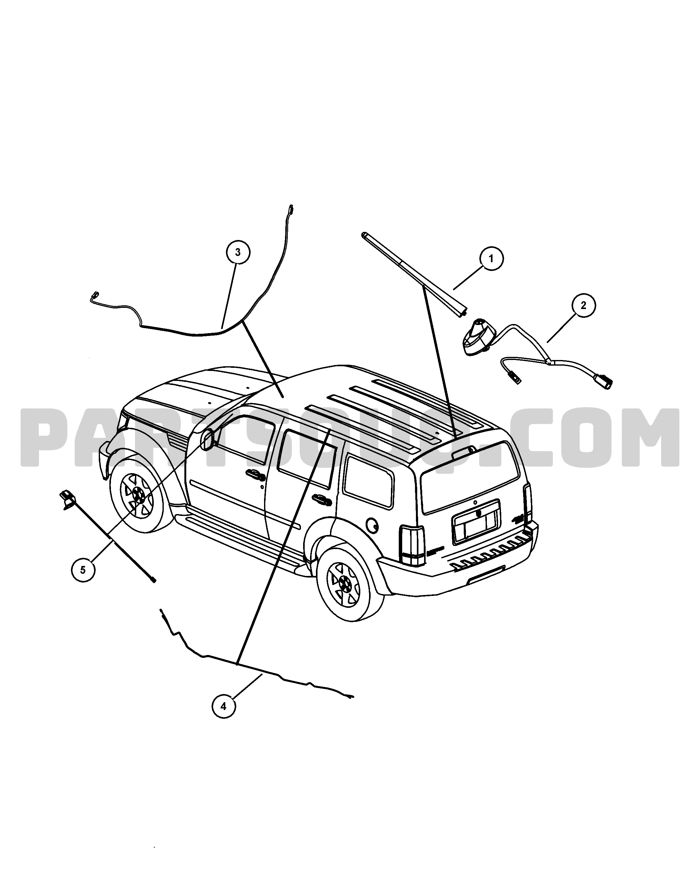 2007 dodge nitro hot sale antenna