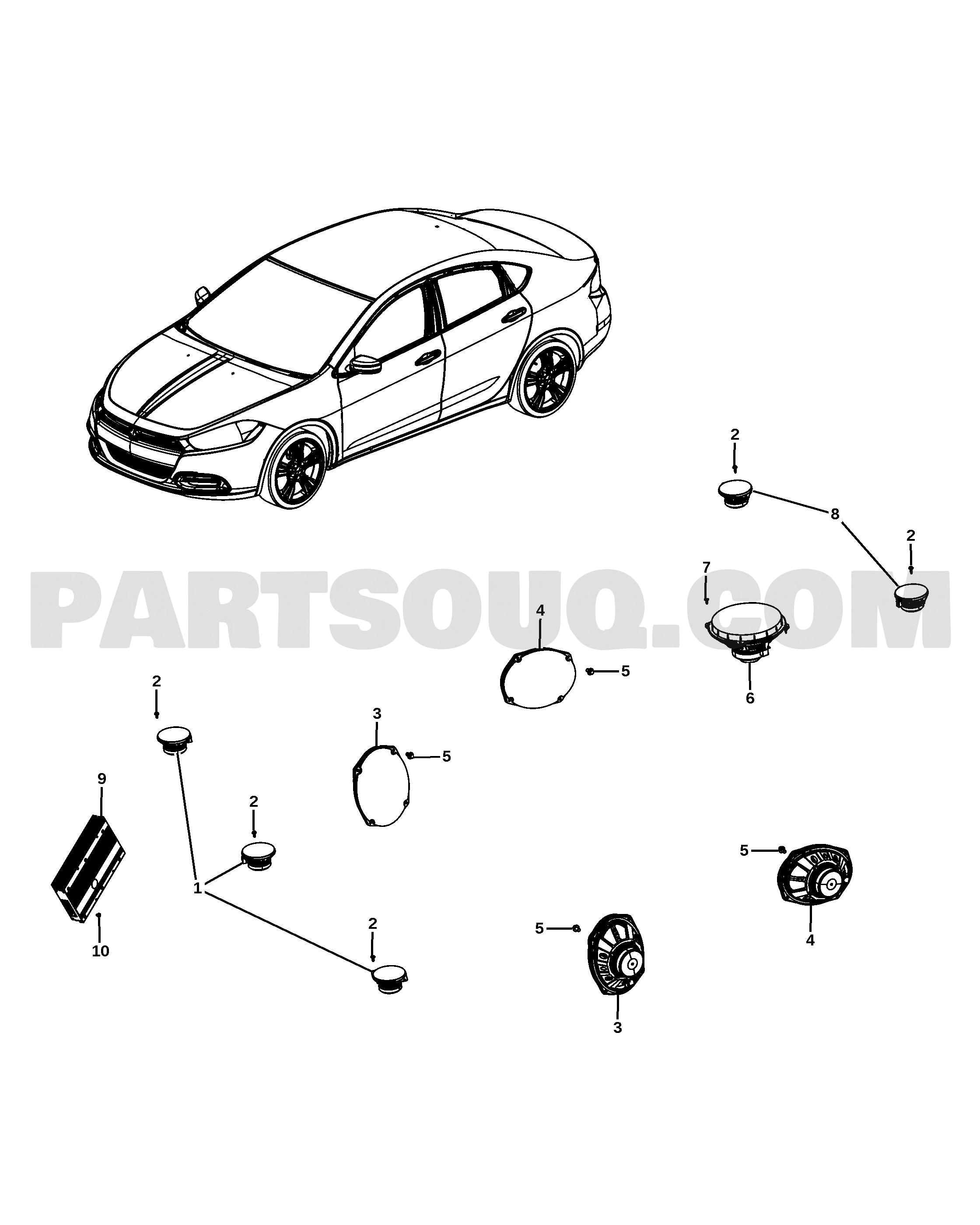 RADIO, ANTENNA, SPEAKERS, DVD, AND VIDEO SYSTEMS | Dodge DART DODGE ...