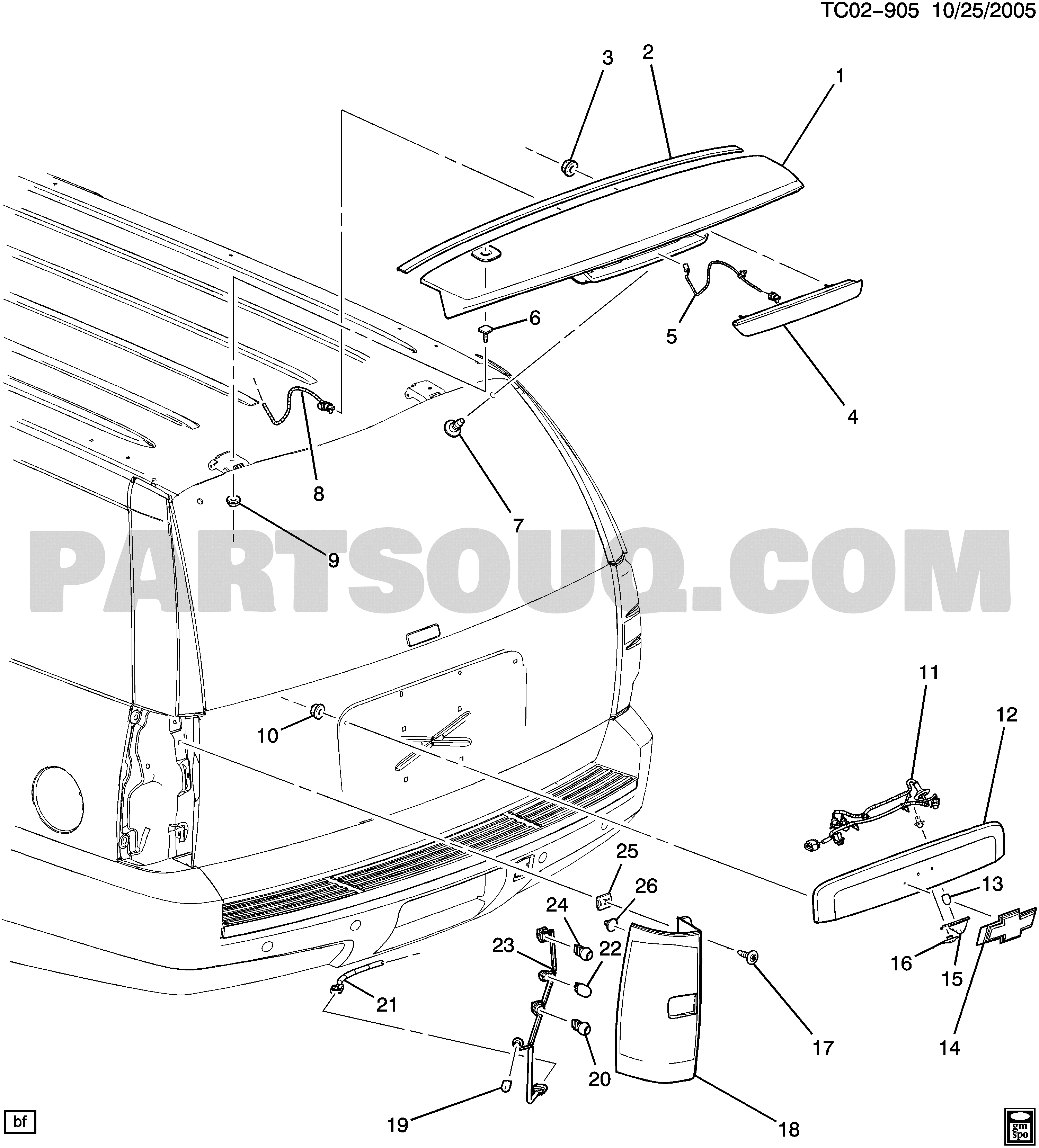 スーパーセール 目玉商品 LAMPS/REAR XL Suburban/Yukon Chevrolet | X88) (CHEVROLET コスプレ衣装
