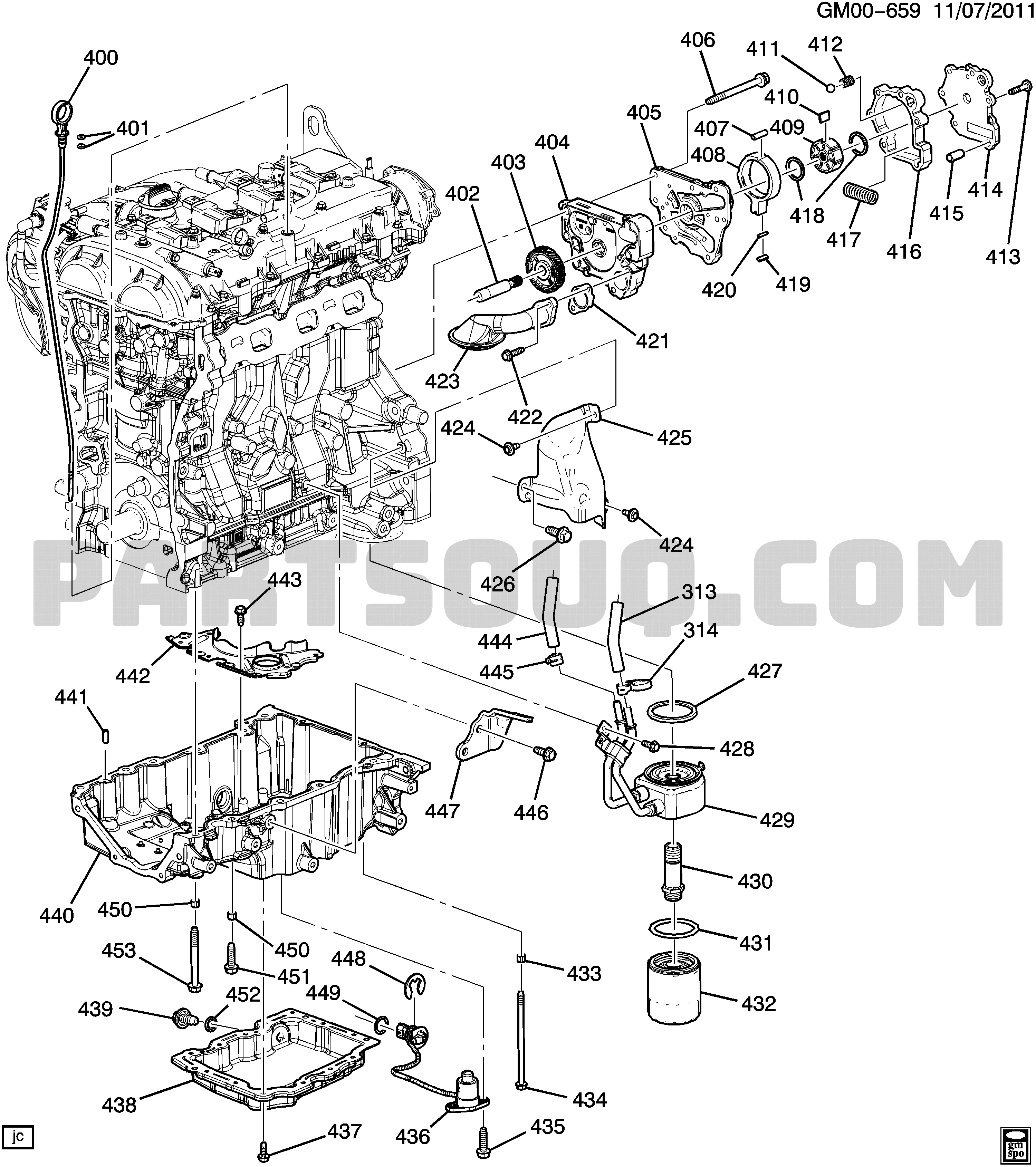 ENGINE ASM-2.0L L4 PART 4 OIL PUMP,PAN & RELATED PARTS (LTG/2.0X 
