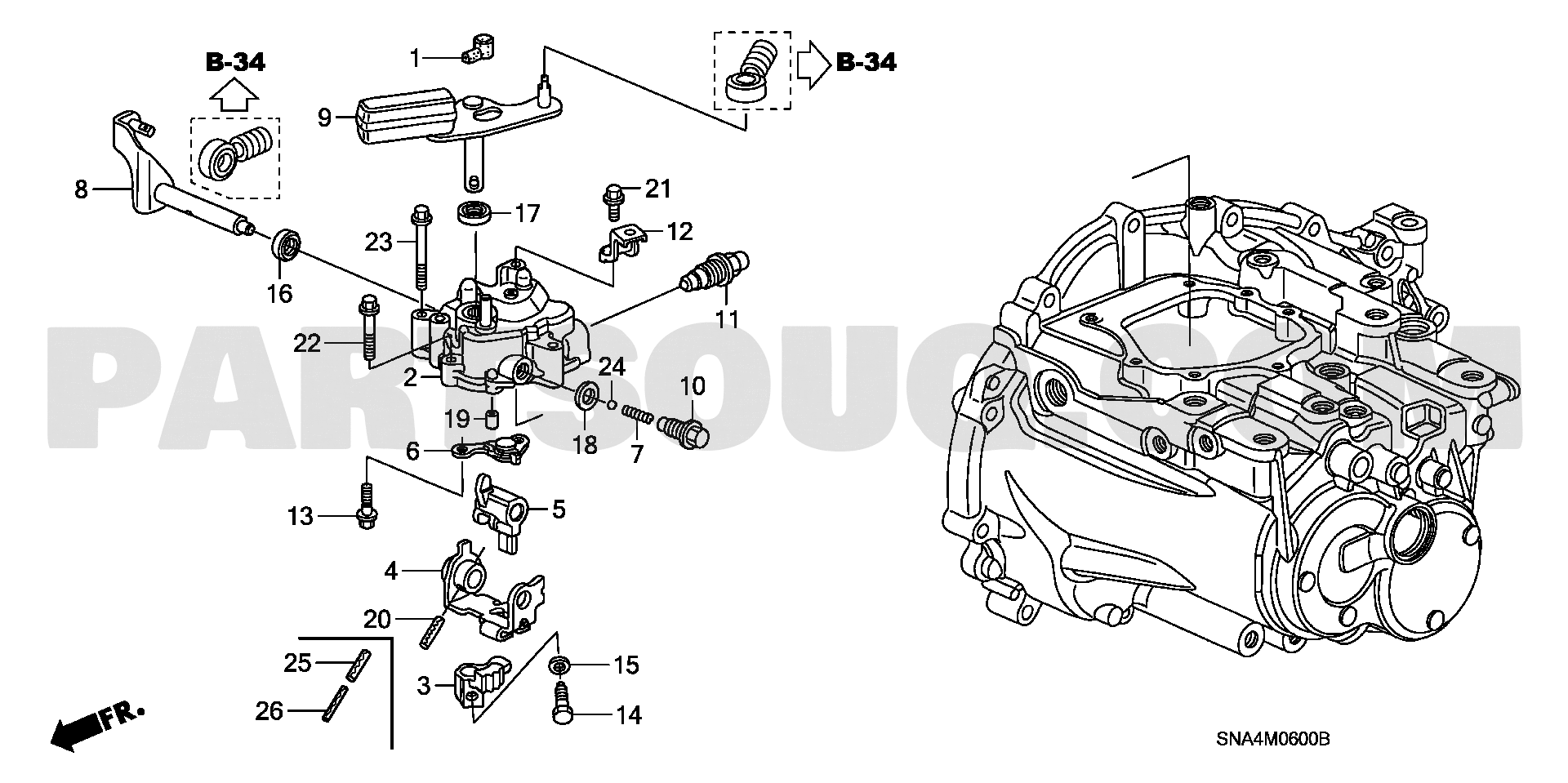 2. TRANSMISSION Honda CIVIC Europe 14SNA601 Parts Catalogs PartSouq