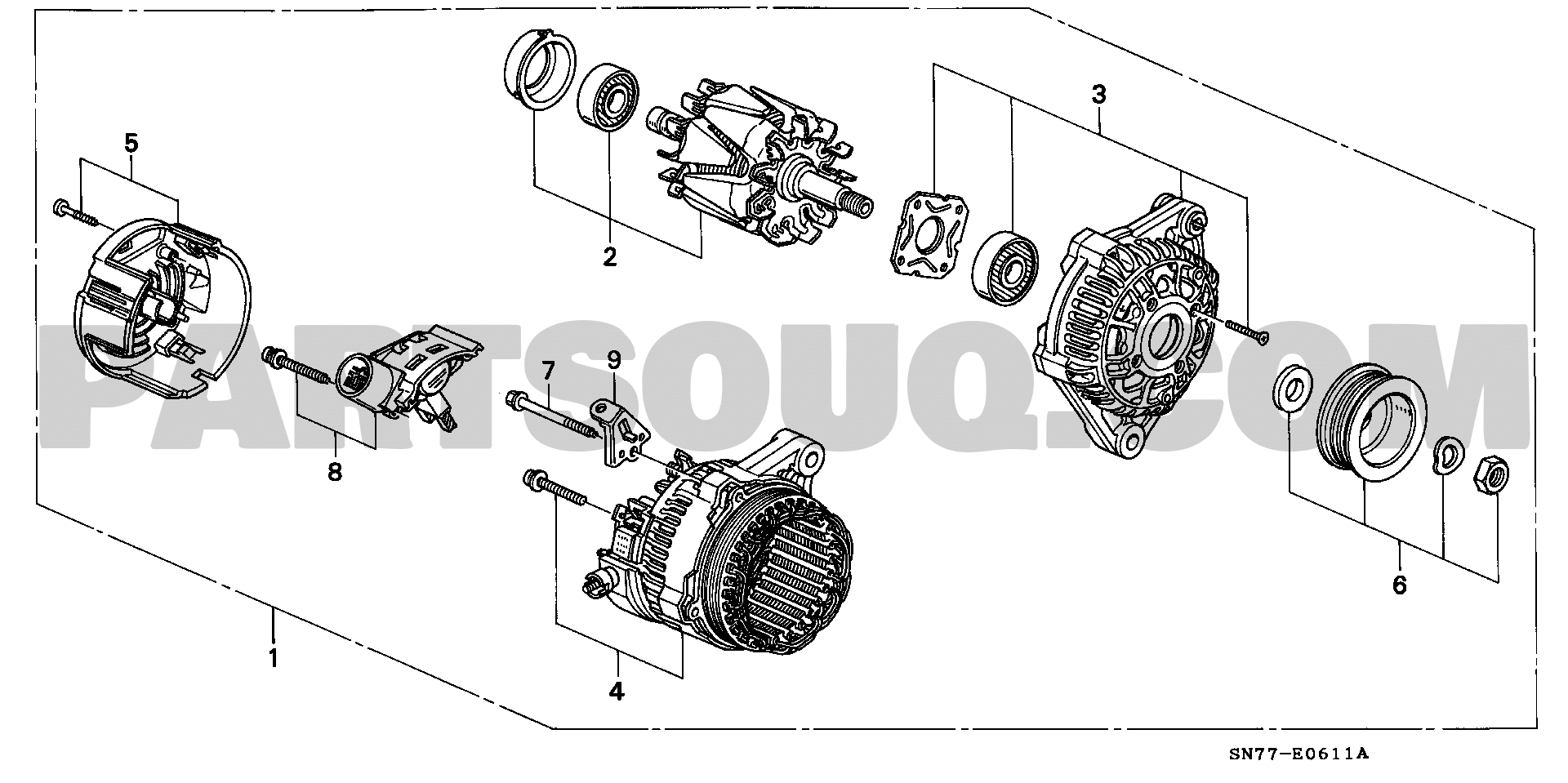 ALTERNATOR BOSCH Honda ACCORD Europe 17SN701 Parts Catalogs