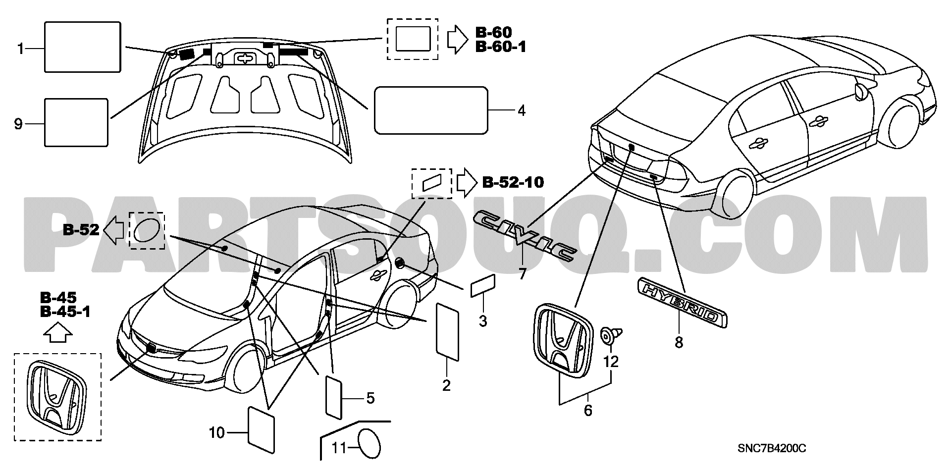 Honda best sale civic parts