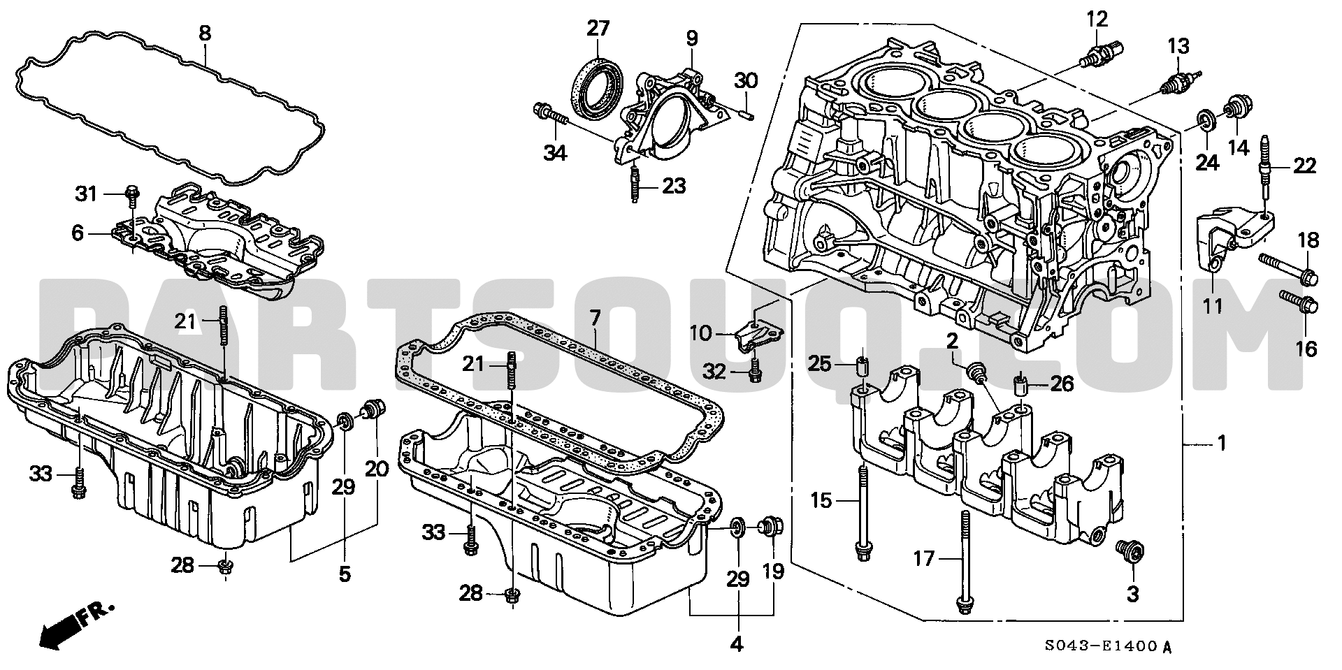 1. ENGINE | Honda CIVIC General 13S0401 | Parts Catalogs | PartSouq