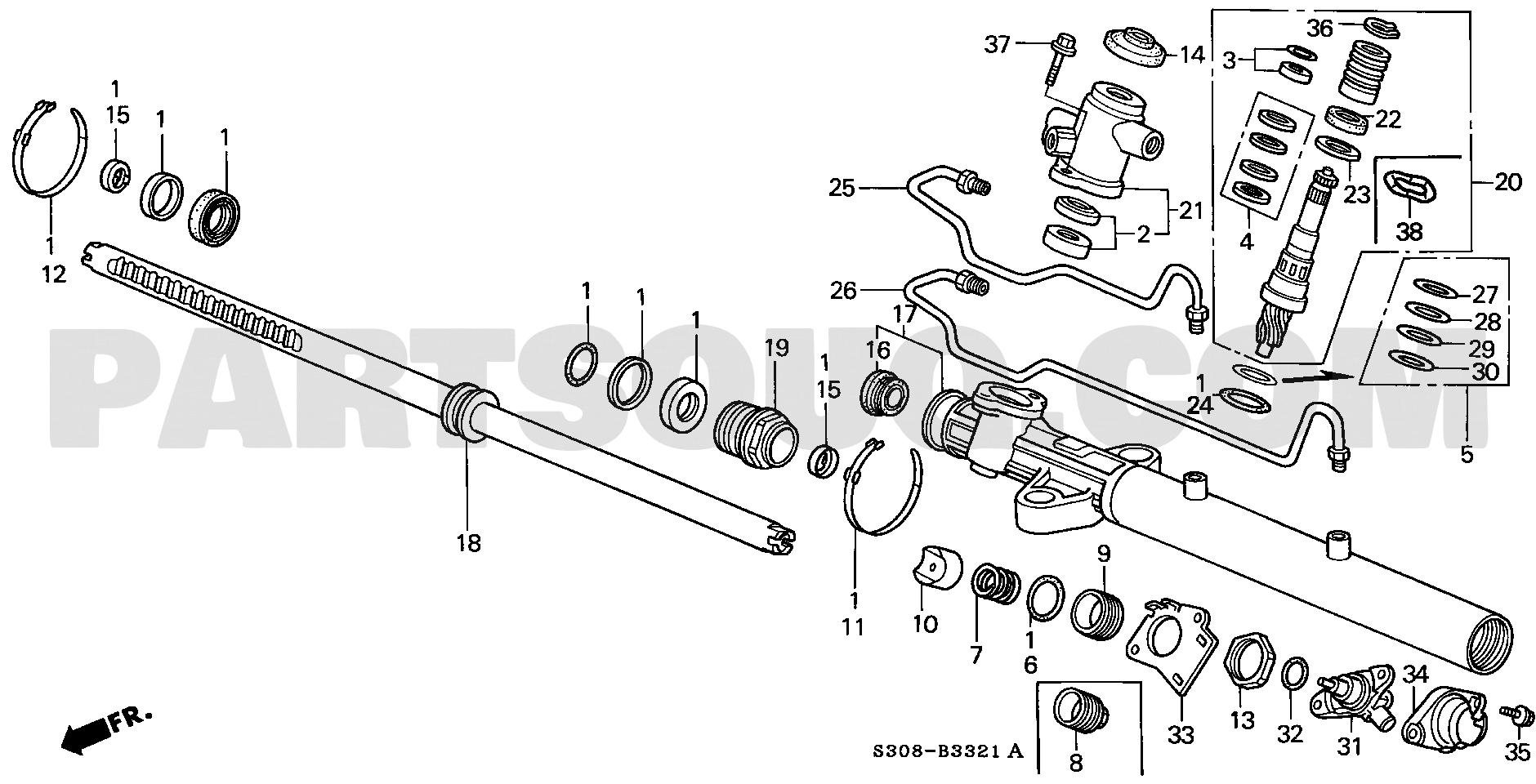 4. STEERING,BRAKE,SUSPENSION Honda PRELUDE General 18S3001 Parts