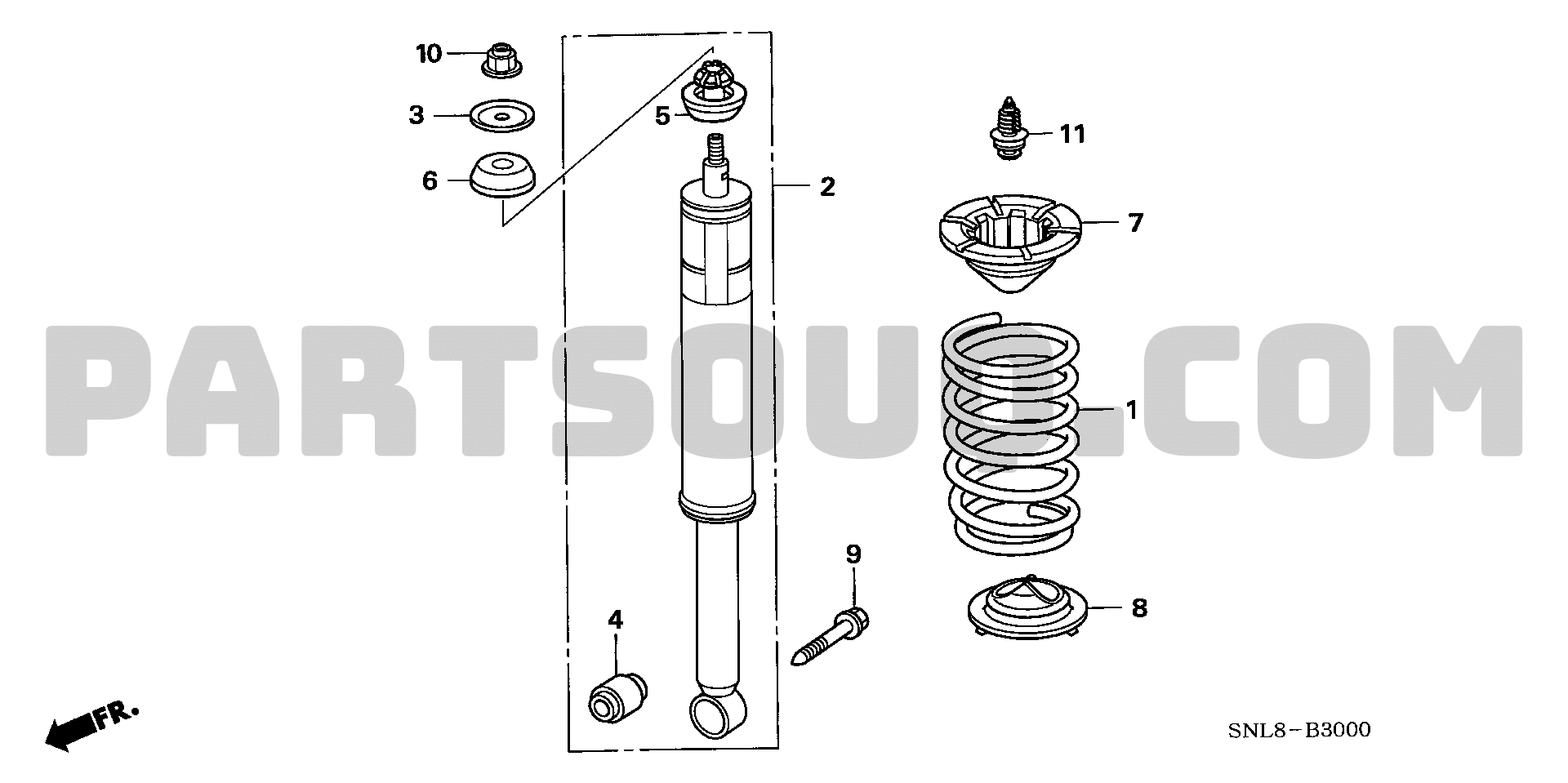 2008 honda shop civic rear shocks