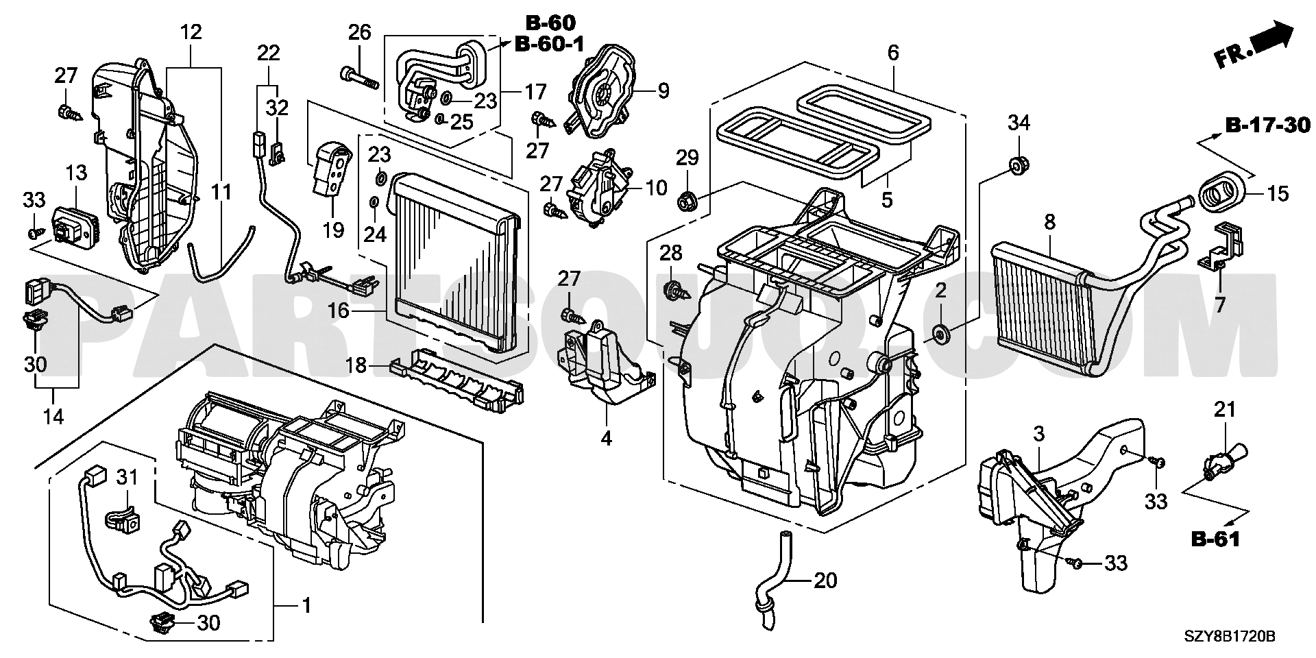 HEATER UNIT | Honda FREED General 18SZYAI1 | Parts Catalogs | PartSouq