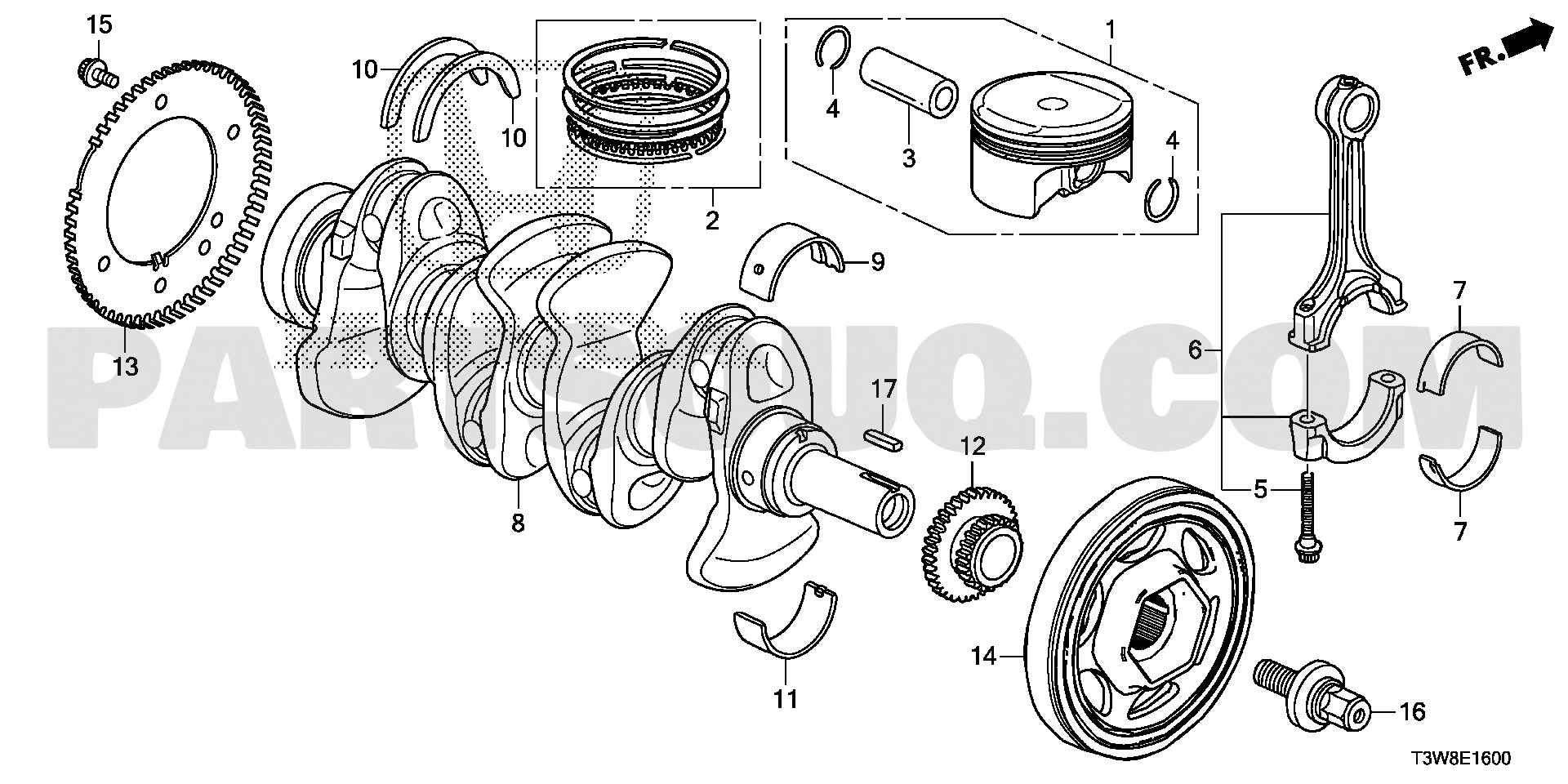 1. ENGINE Honda ACCORD HYBRID 18T3WE01 General Parts Catalogs