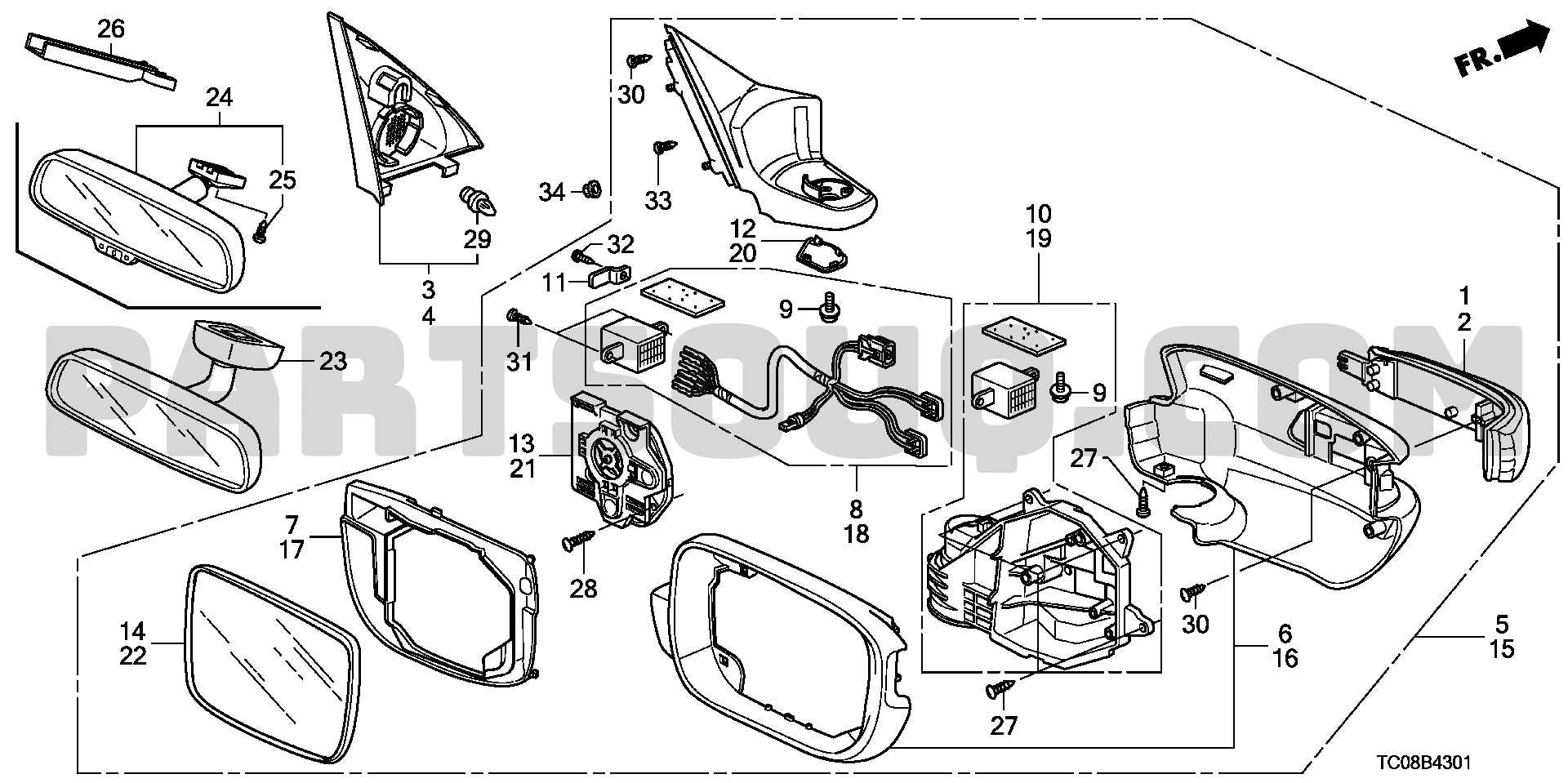 MIRROR(2) | Honda ACCORD General 18TC0801 | Parts Catalogs | PartSouq