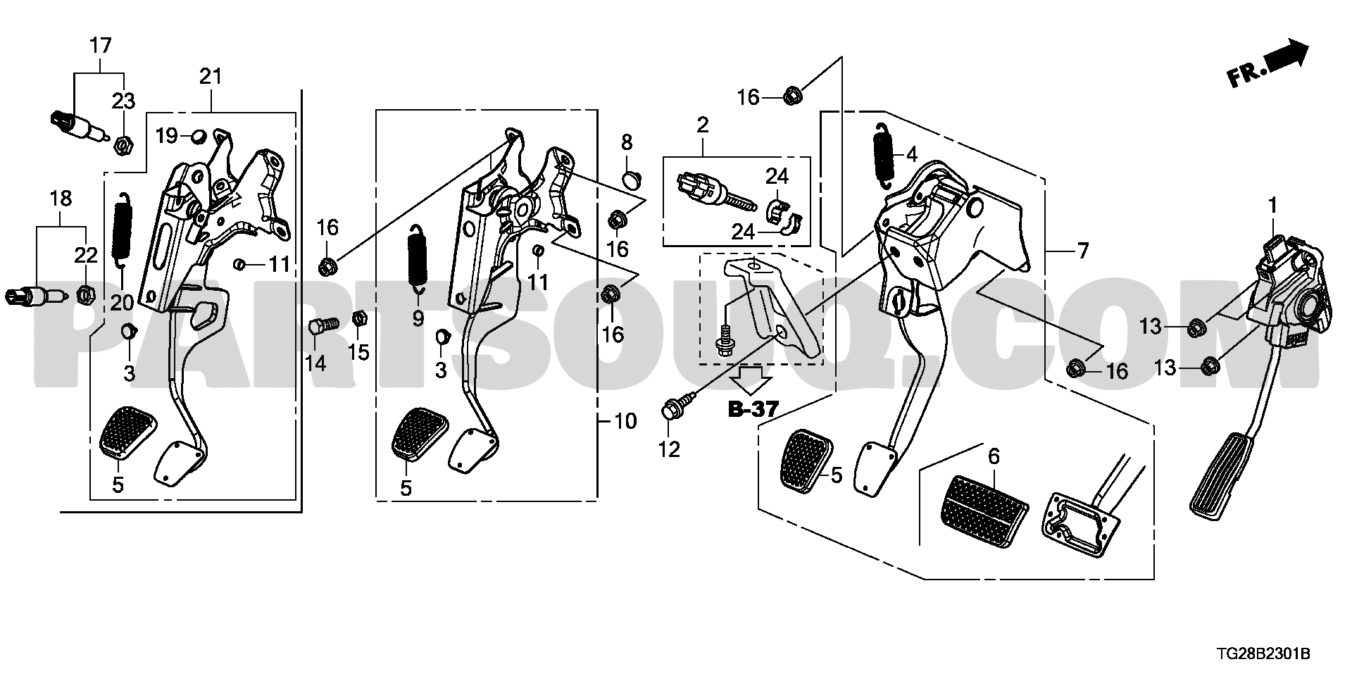 4. STEERING,BRAKE,SUSPENSION | Honda BRIO General 18TG1C01 Parts ...