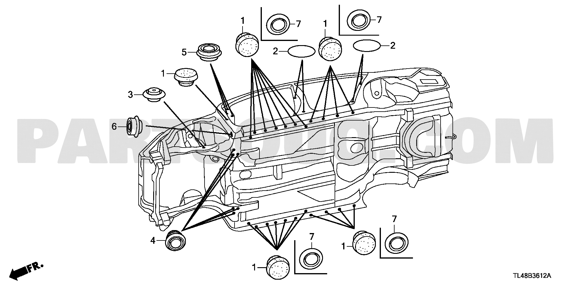 Eyelet Driver 5. UPHOLSTERY | Honda ACCORD EURO TOU 18TL4901 General Parts Catalogs ...