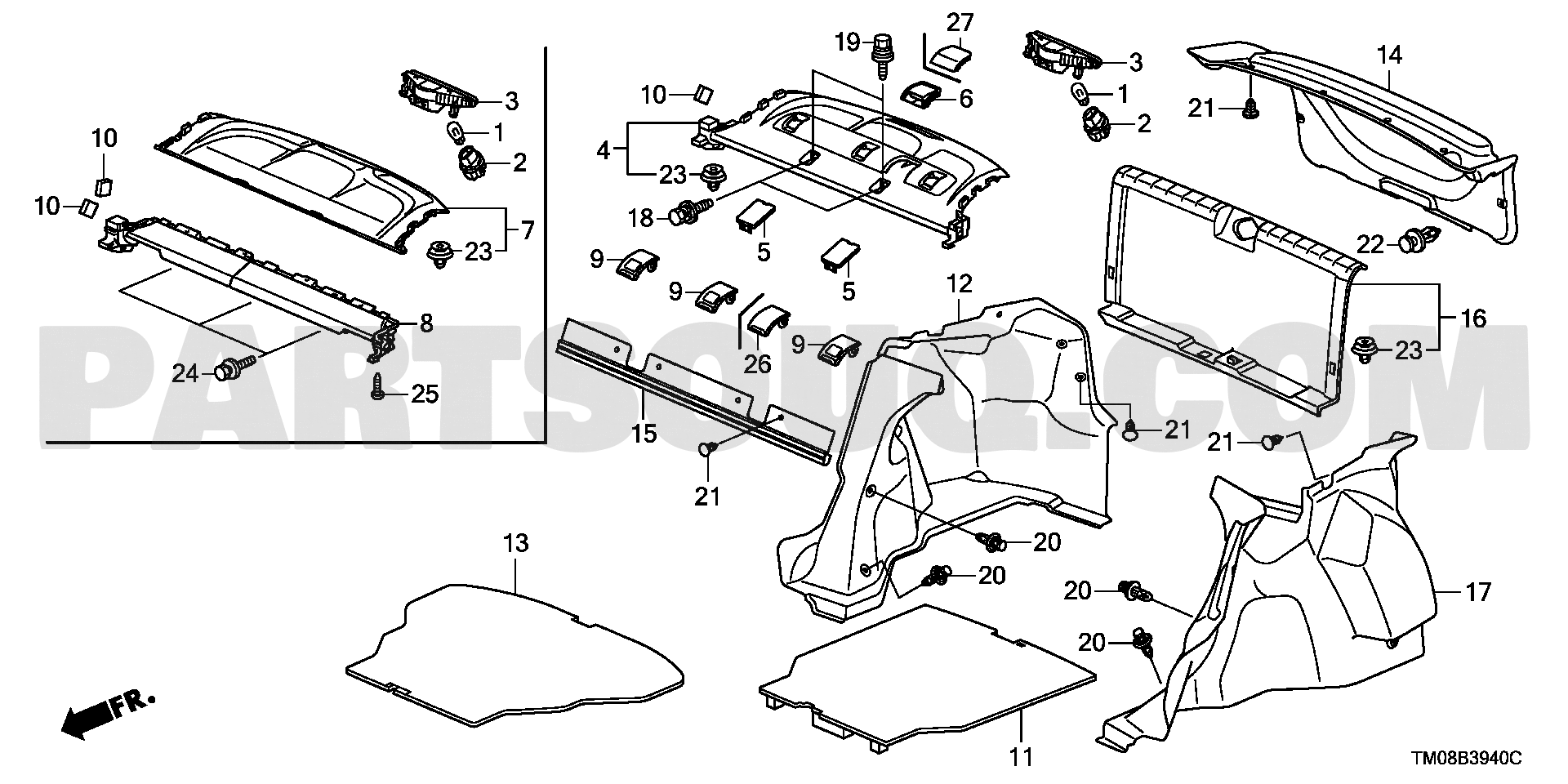 5. UPHOLSTERY | Honda CITY General 18TM0901 | Parts Catalogs ...
