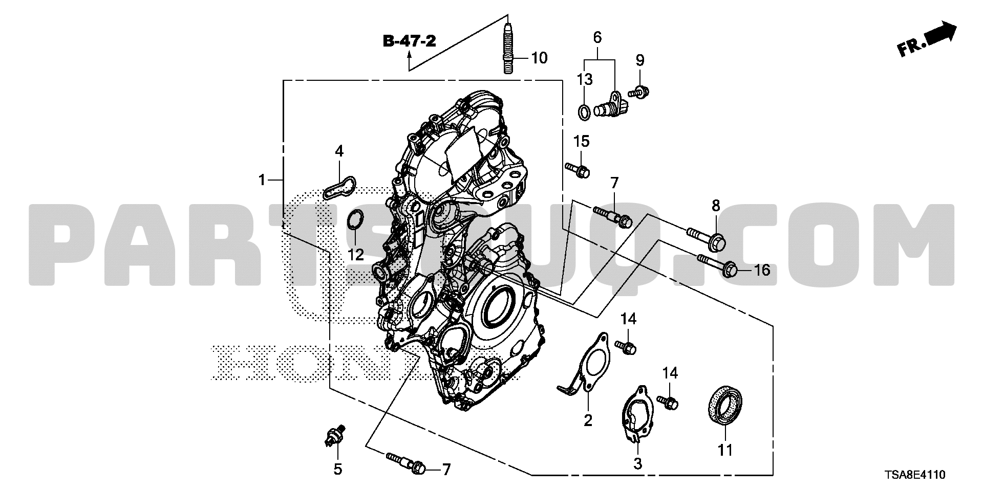 CHAIN CASE(DIESEL) | Honda BR-V General 18TSAG01 | Parts Catalogs 