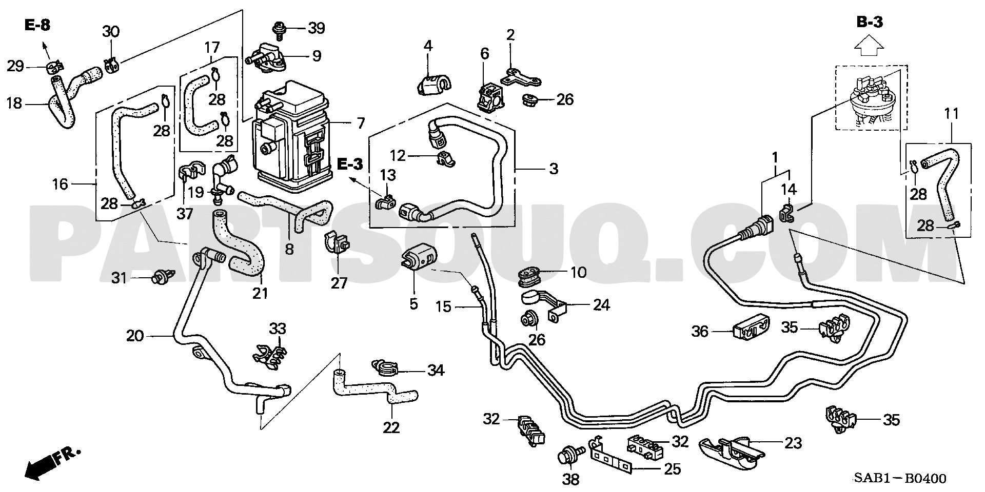 ﾌｭｰｴﾙﾊﾟｲﾌﾟ(2WD) | Honda FIT Japan DBA-GD1 | Parts Catalogs | PartSouq