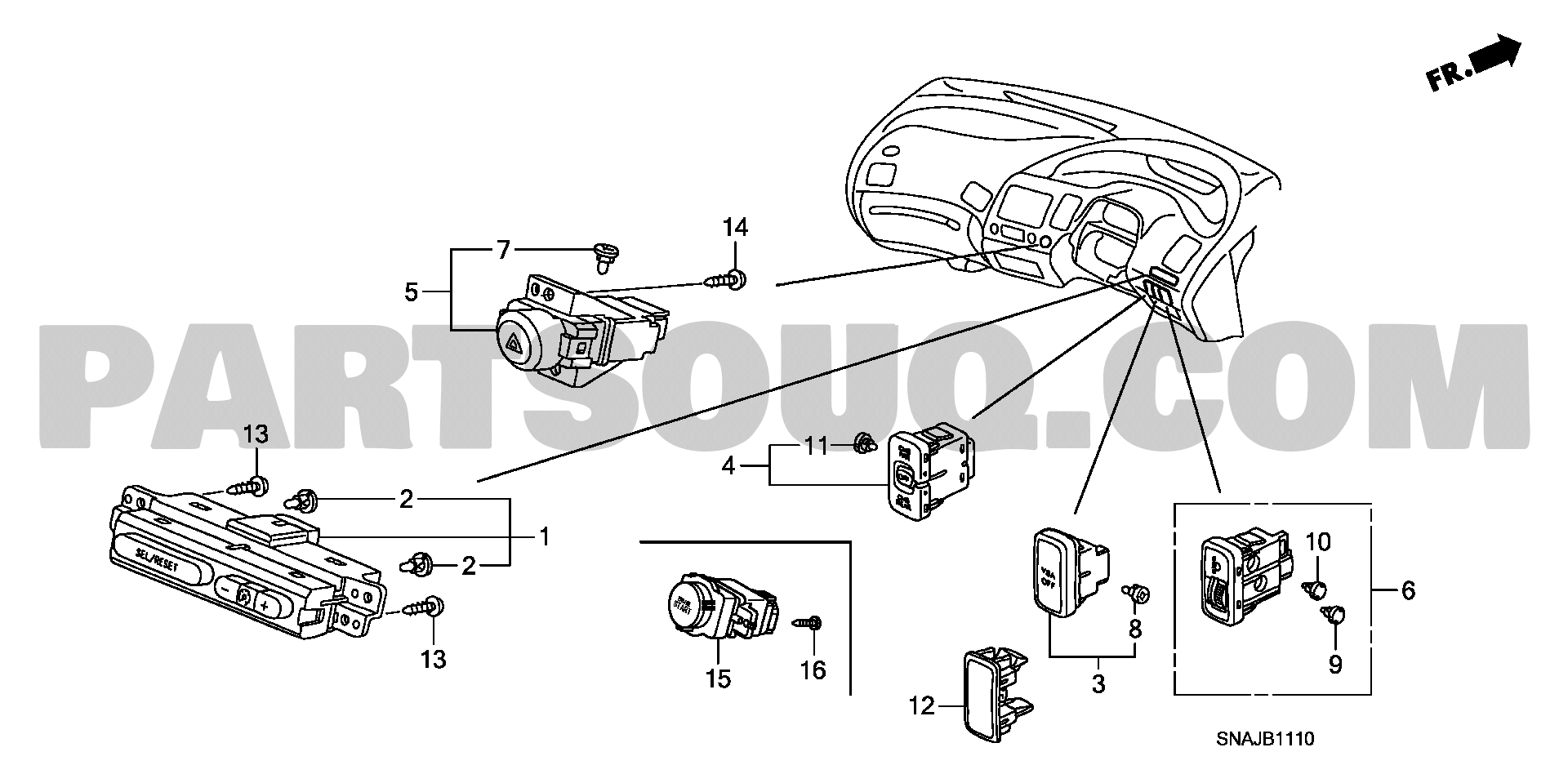 3. 電装／吸排気／ヒーター | Honda CIVIC 4D Japan DBA-FD1 | Parts