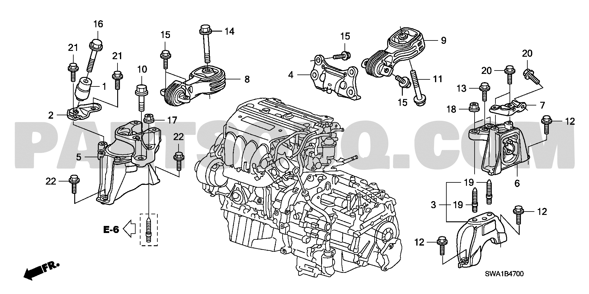 ｴﾝｼﾞﾝﾏｳﾝﾄ | Honda CR-V Japan DBA-RE3 | Parts Catalogs | PartSouq